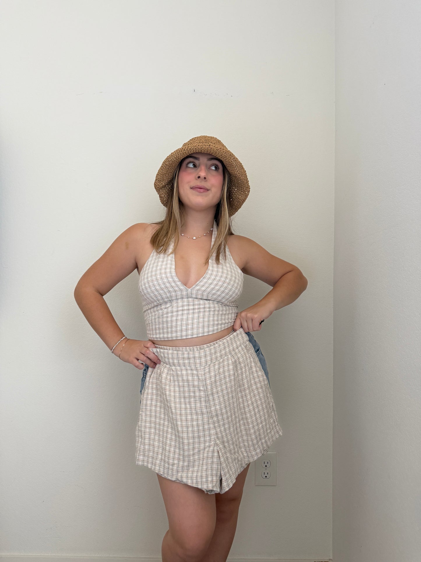 Plaid Halter Set (S)