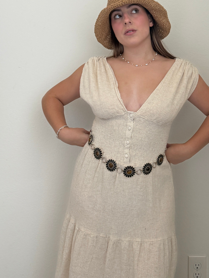 Concho Stone Metal Belt