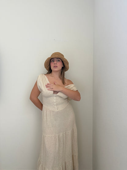 Linen Blend Midi Dress (6)