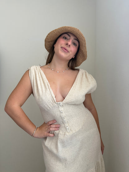 Linen Blend Midi Dress (6)