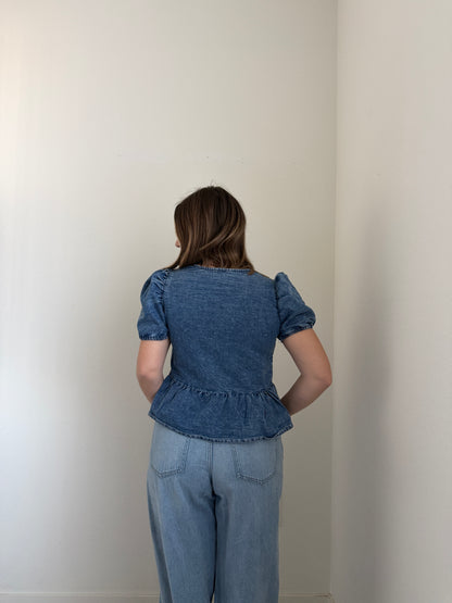 Denim Tie Top (XS)
