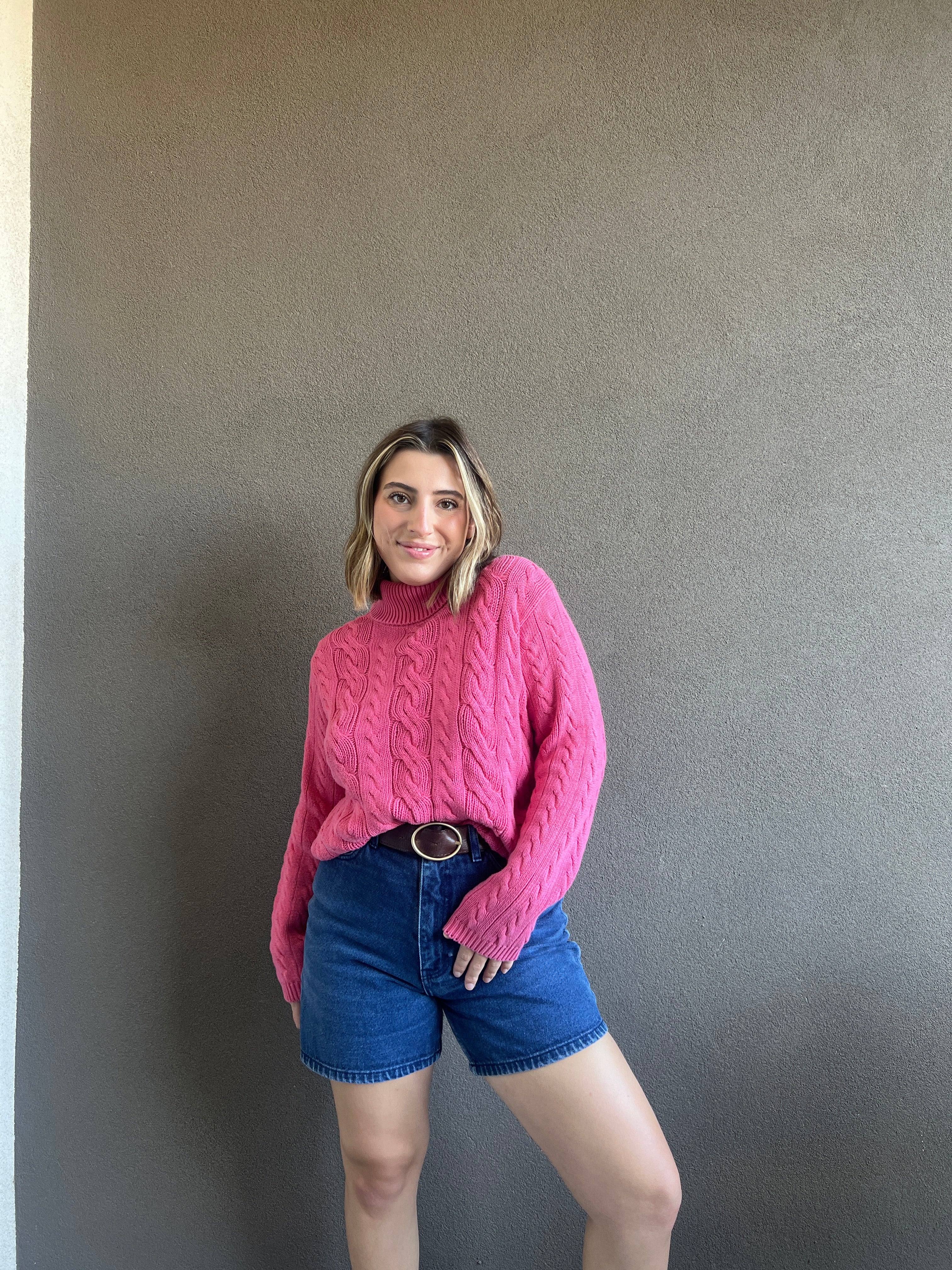 Vintage Pink Turtleneck (M)