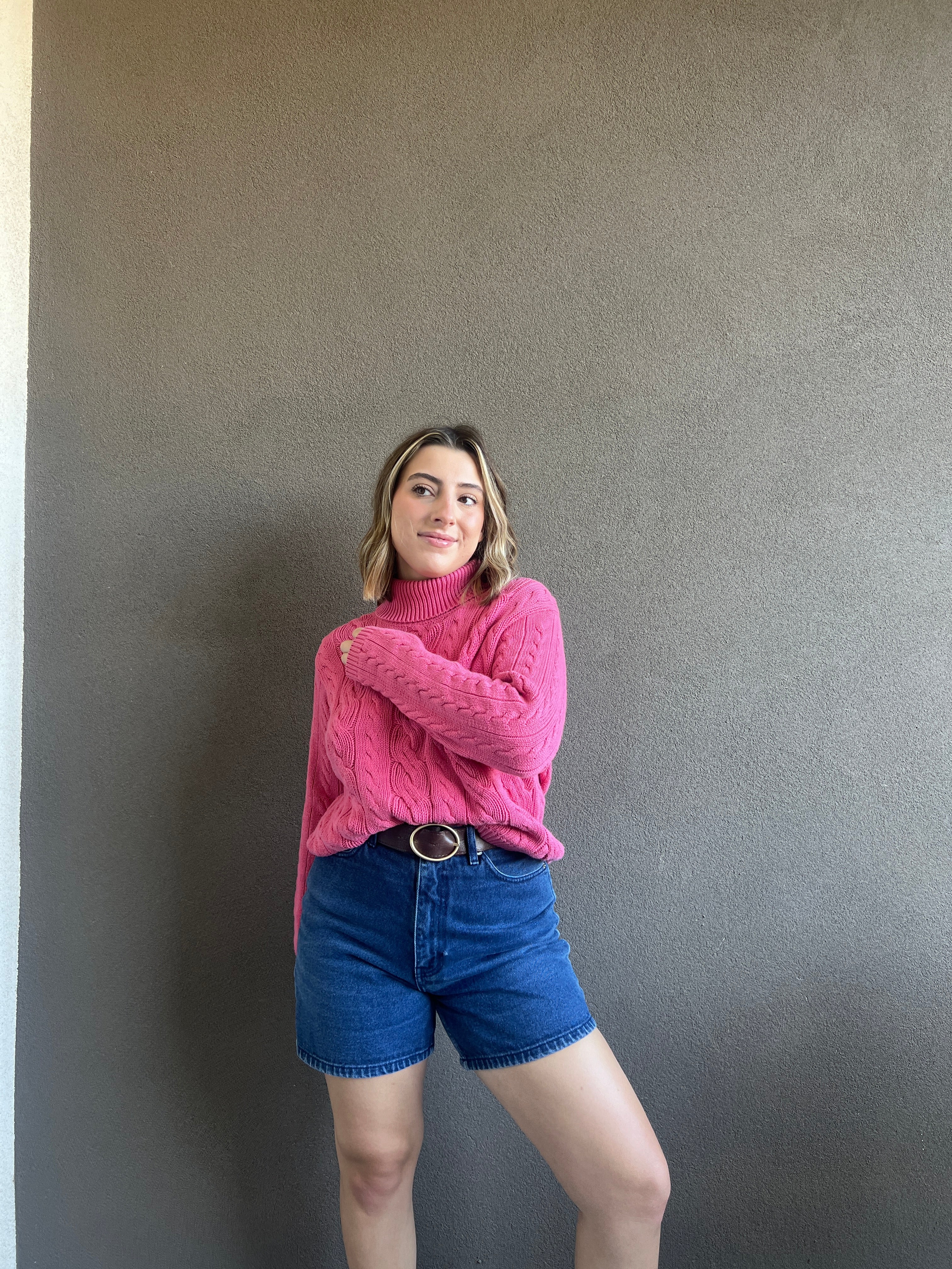 Vintage Pink Turtleneck (M)