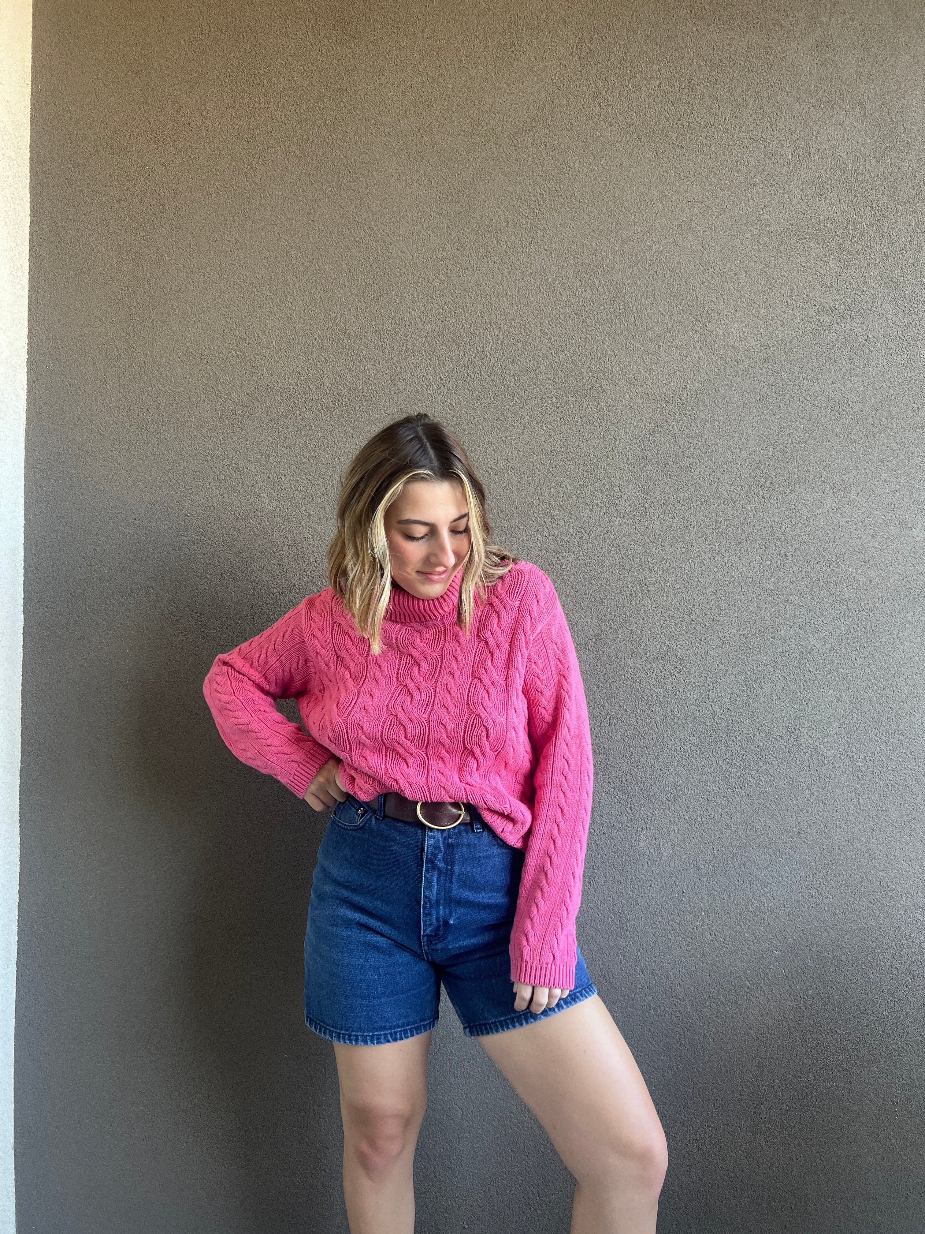 Vintage Pink Turtleneck (M)