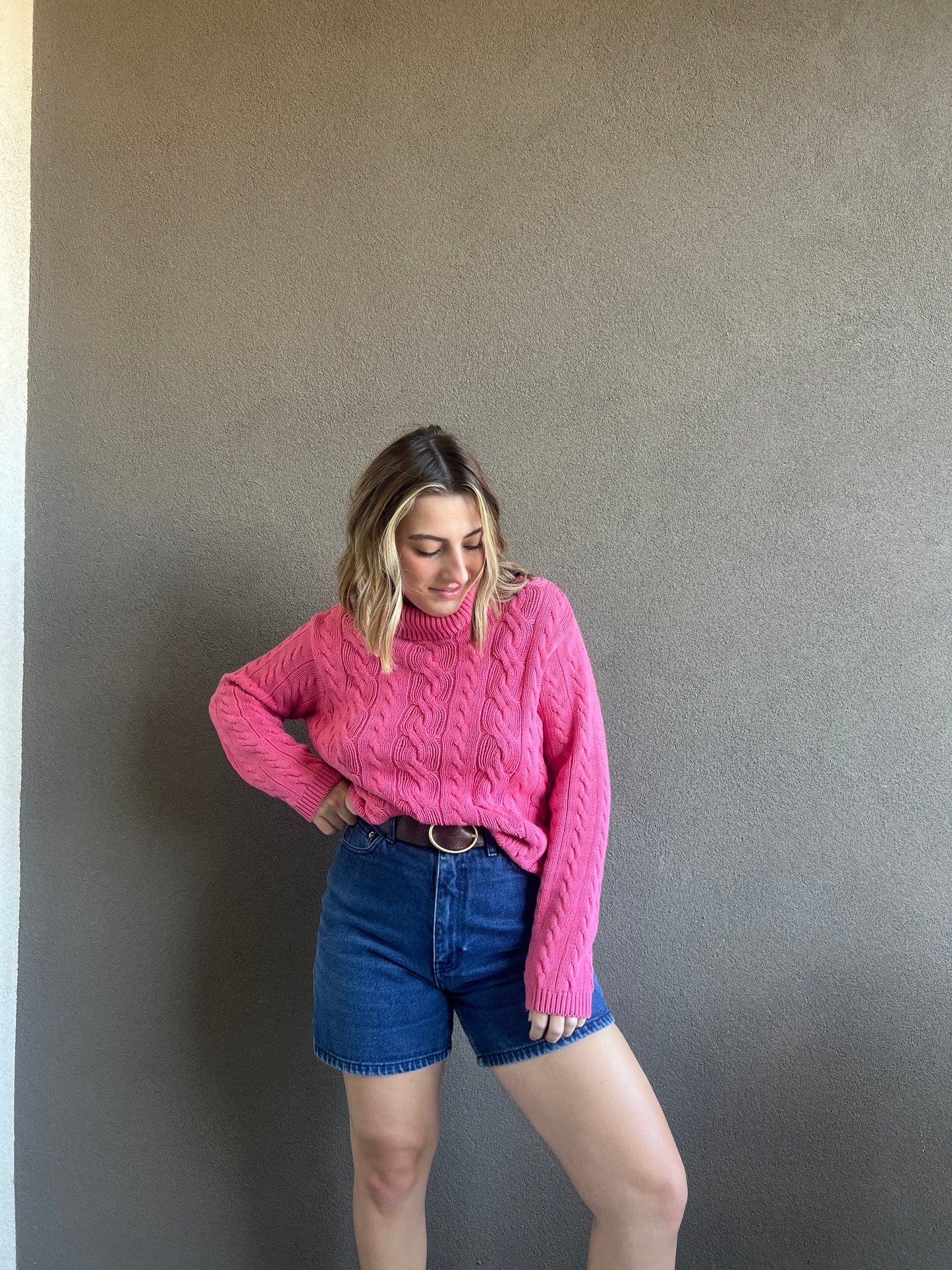 Vintage Pink Turtleneck (M)