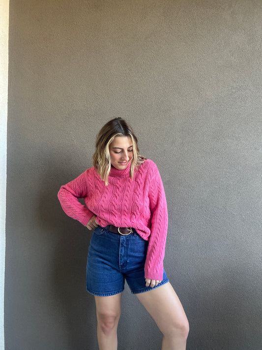 Vintage Pink Turtleneck (M)