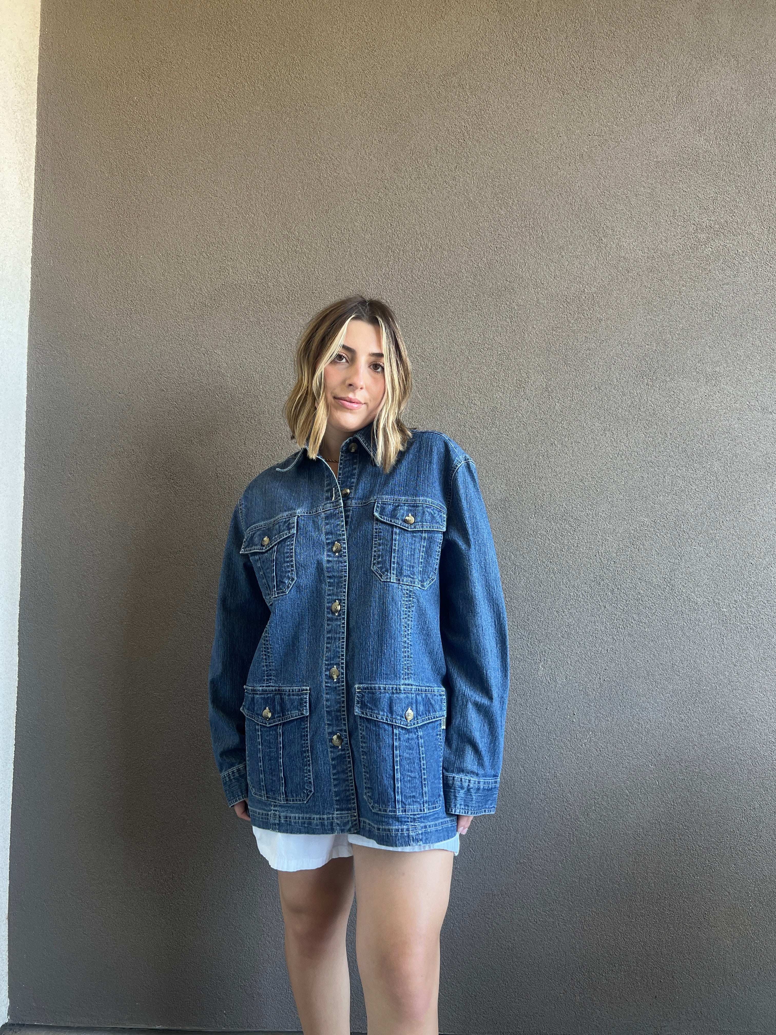 90's Denim Chore Coat (L)