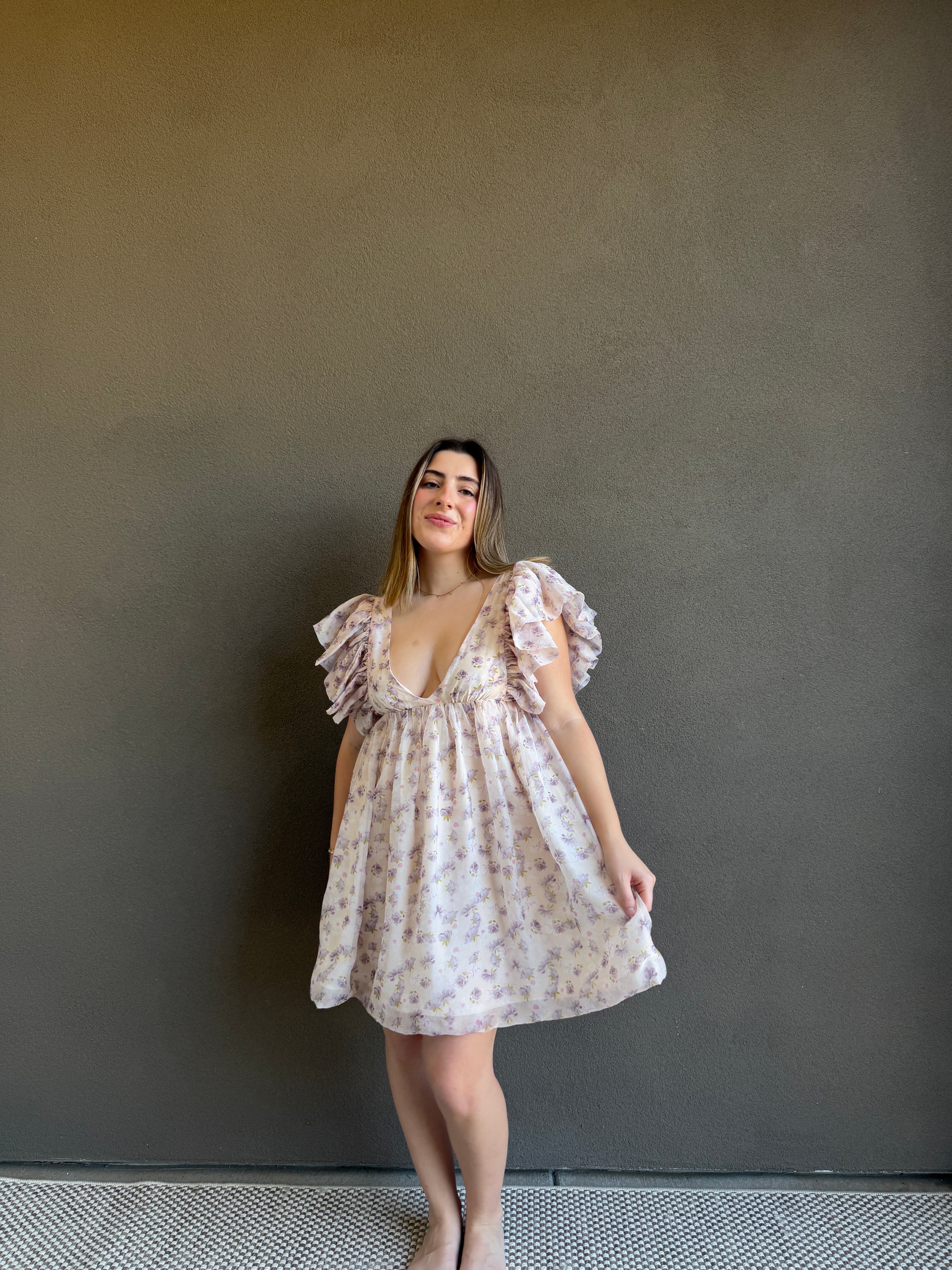 Floral Mini Dress (XS)