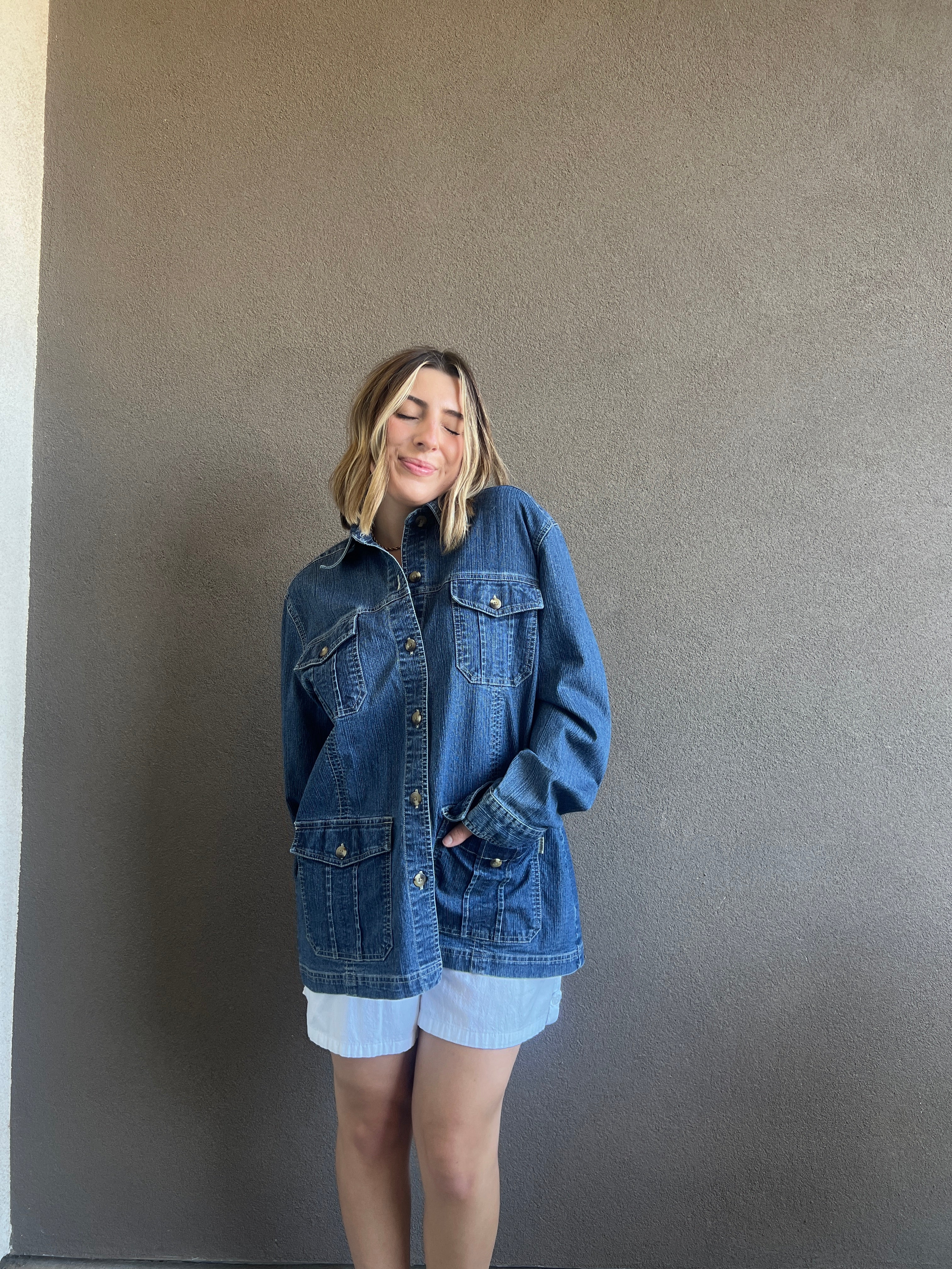 90's Denim Chore Coat (L)