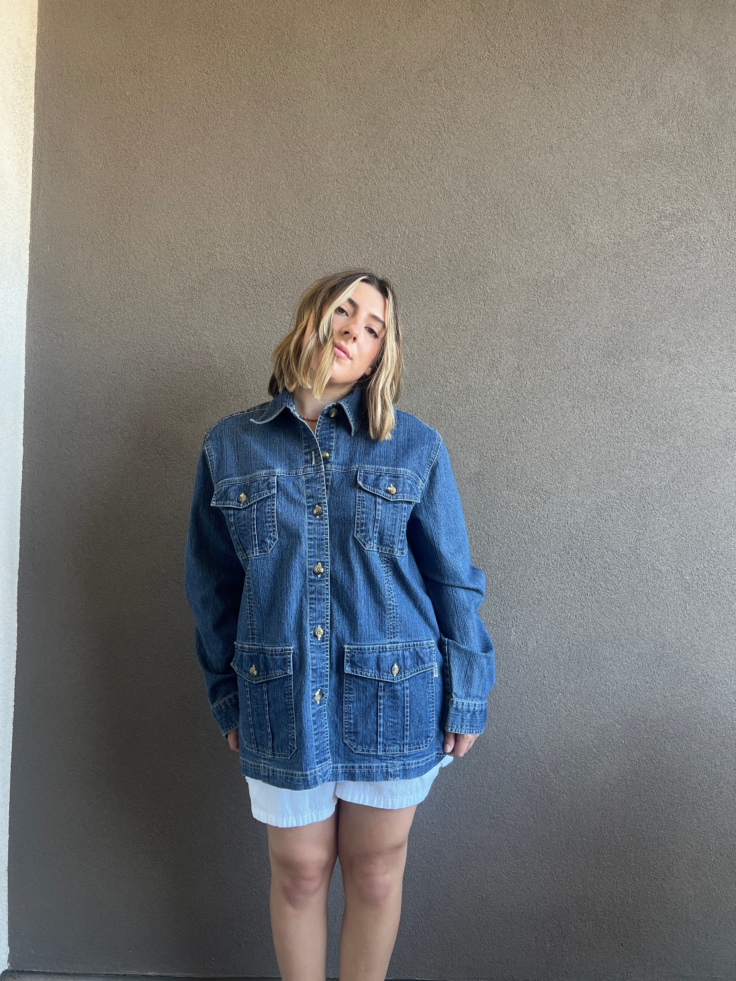 90's Denim Chore Coat (L)