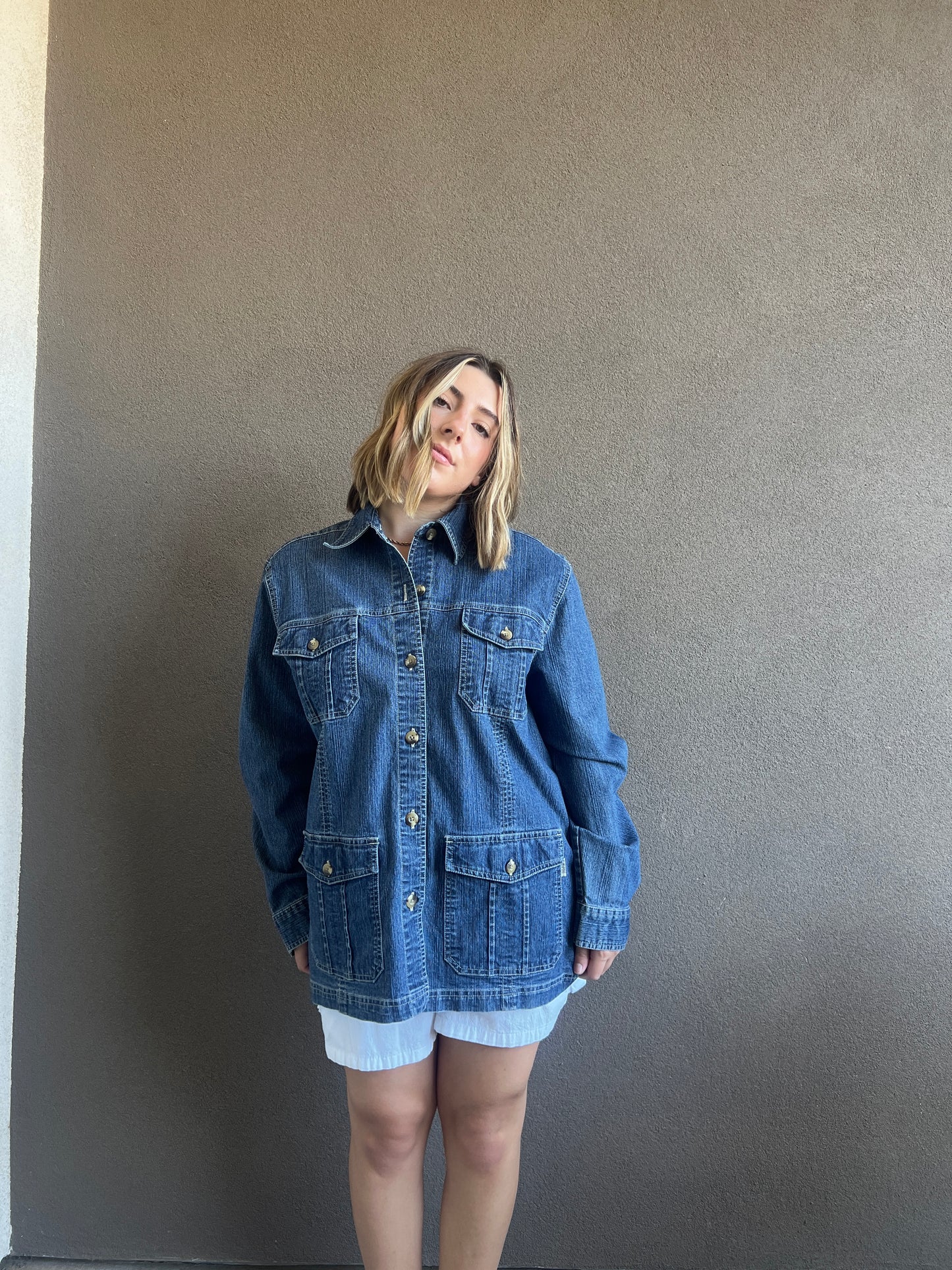 90's Denim Chore Coat (L)