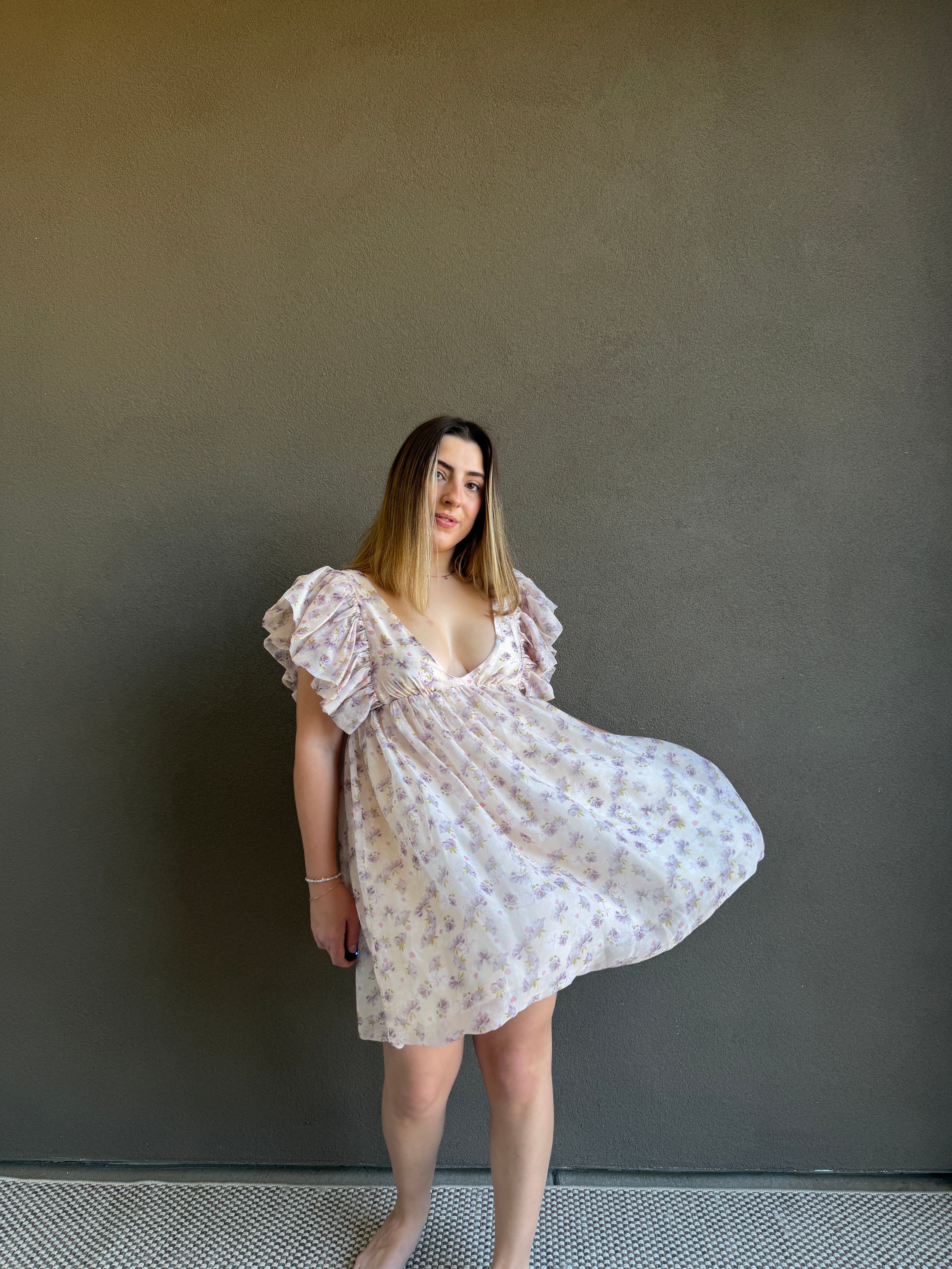 Floral Mini Dress (XS)