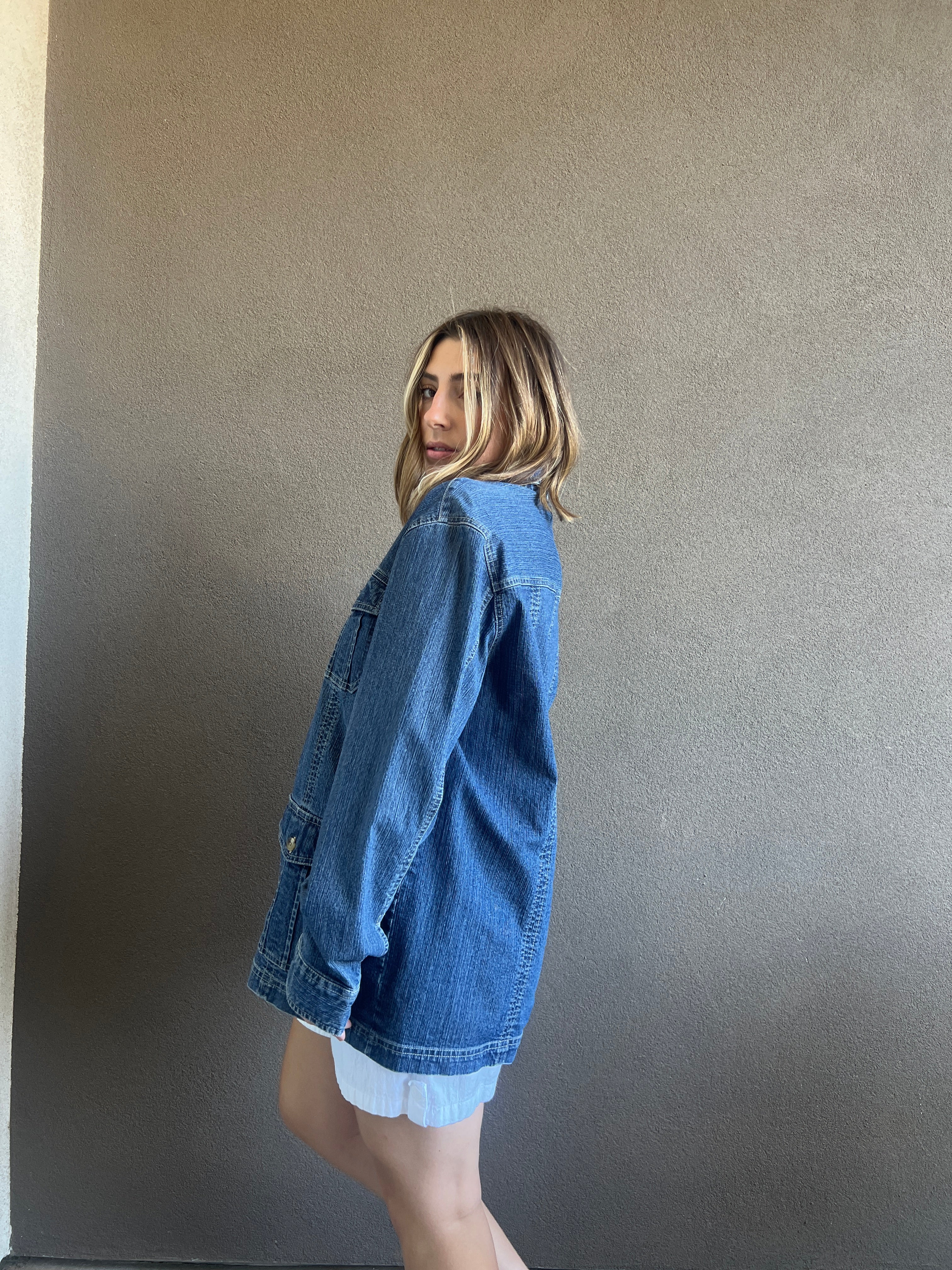 90's Denim Chore Coat (L)