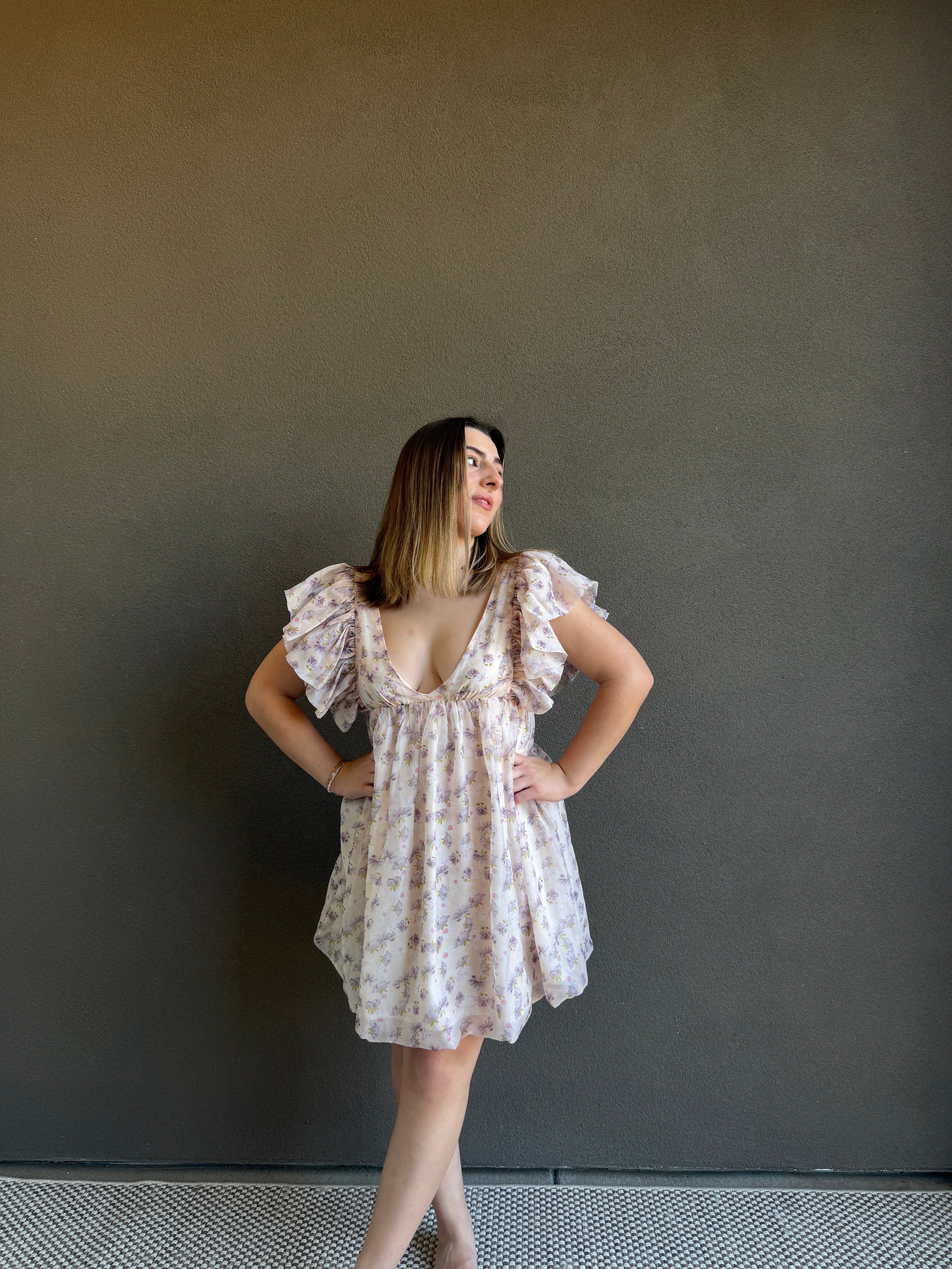 Floral Mini Dress (XS)