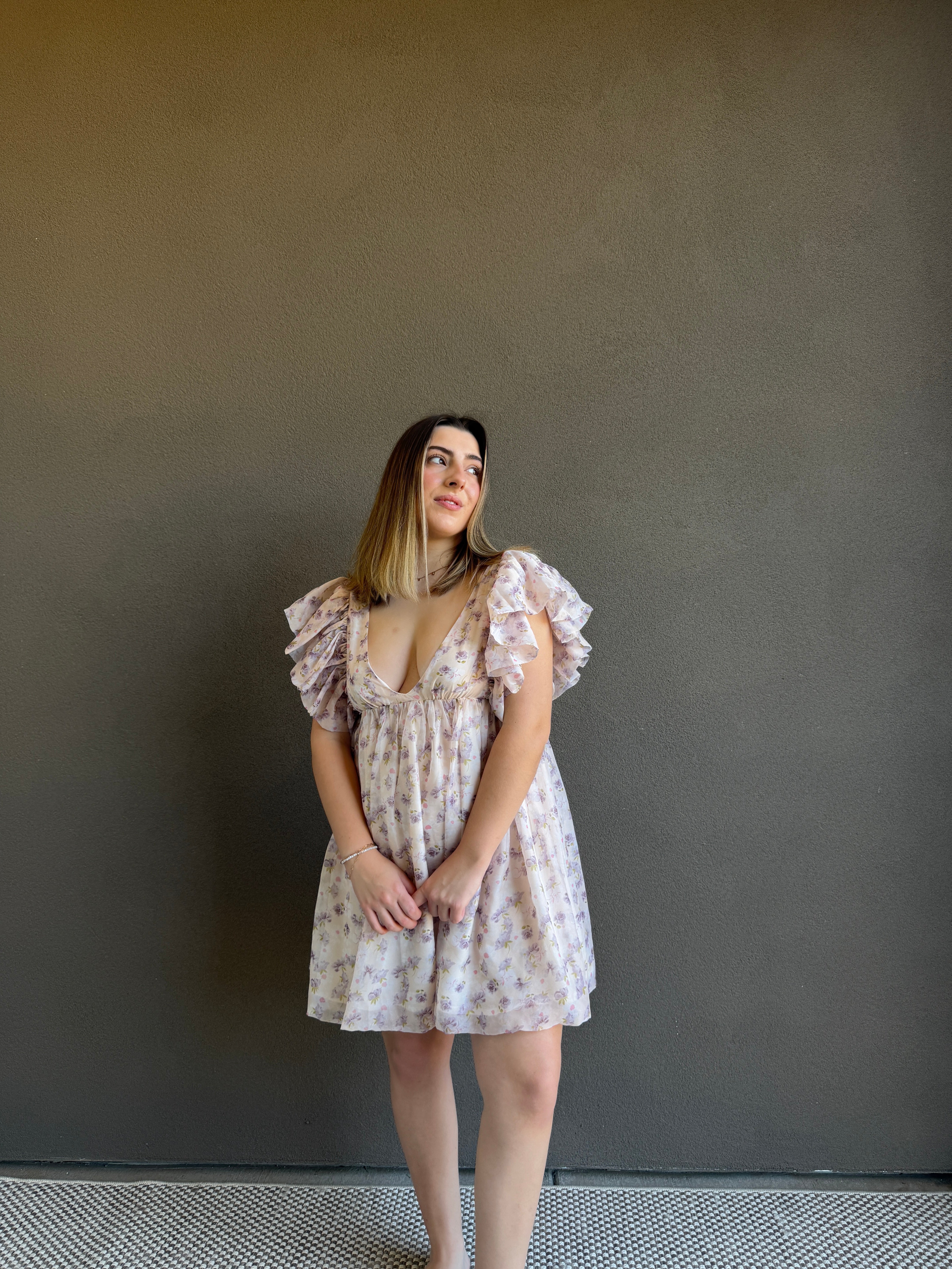 Floral Mini Dress (XS)