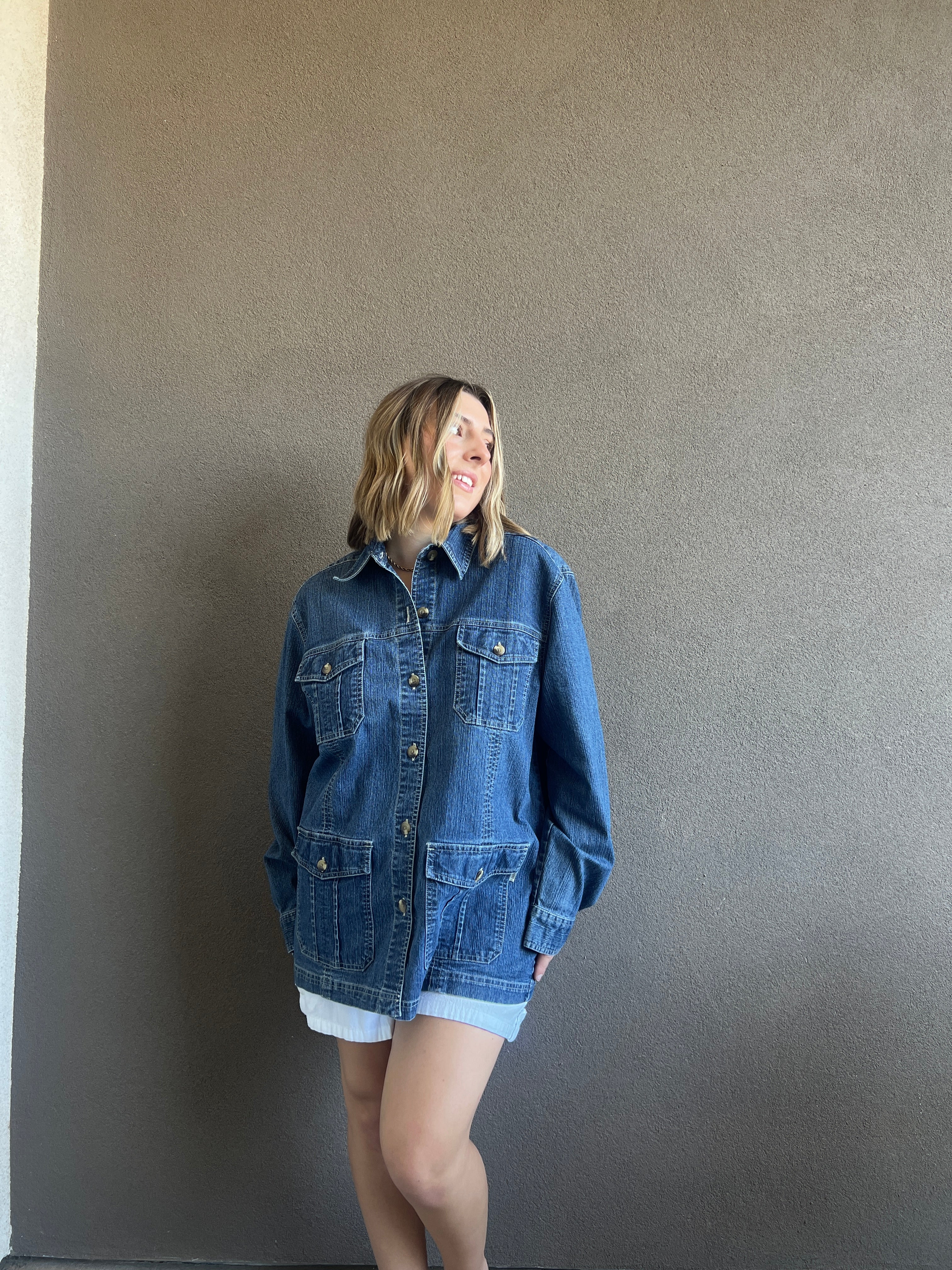 90's Denim Chore Coat (L)