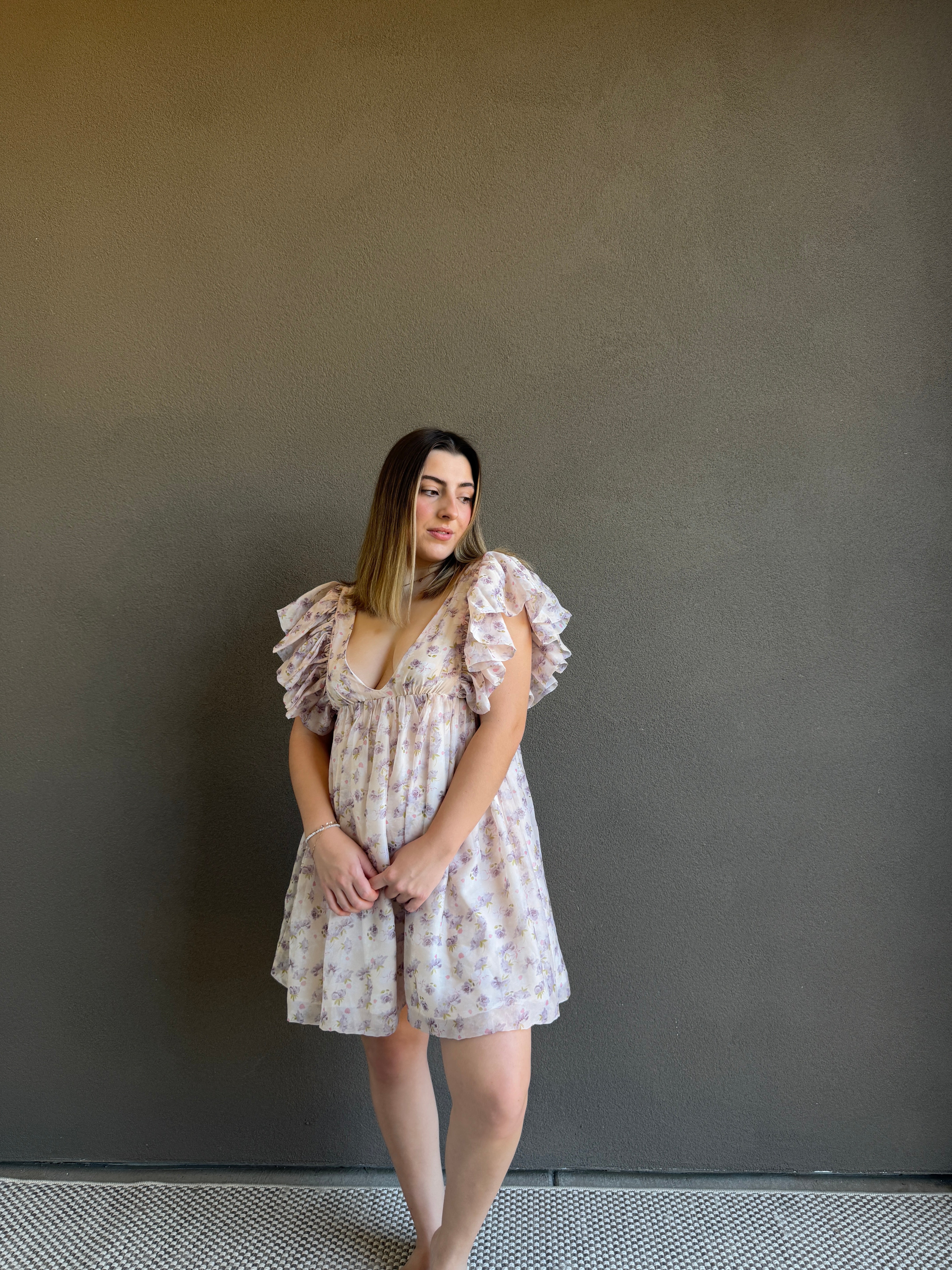 Floral Mini Dress (XS)