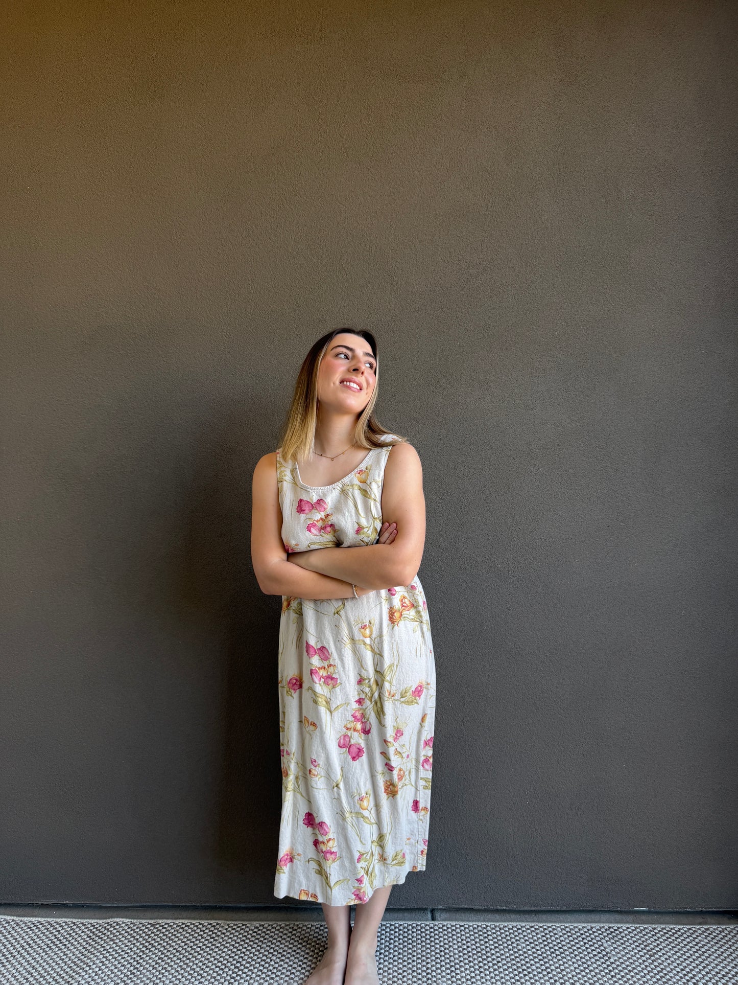 Vintage Floral Midi Dress (12P)