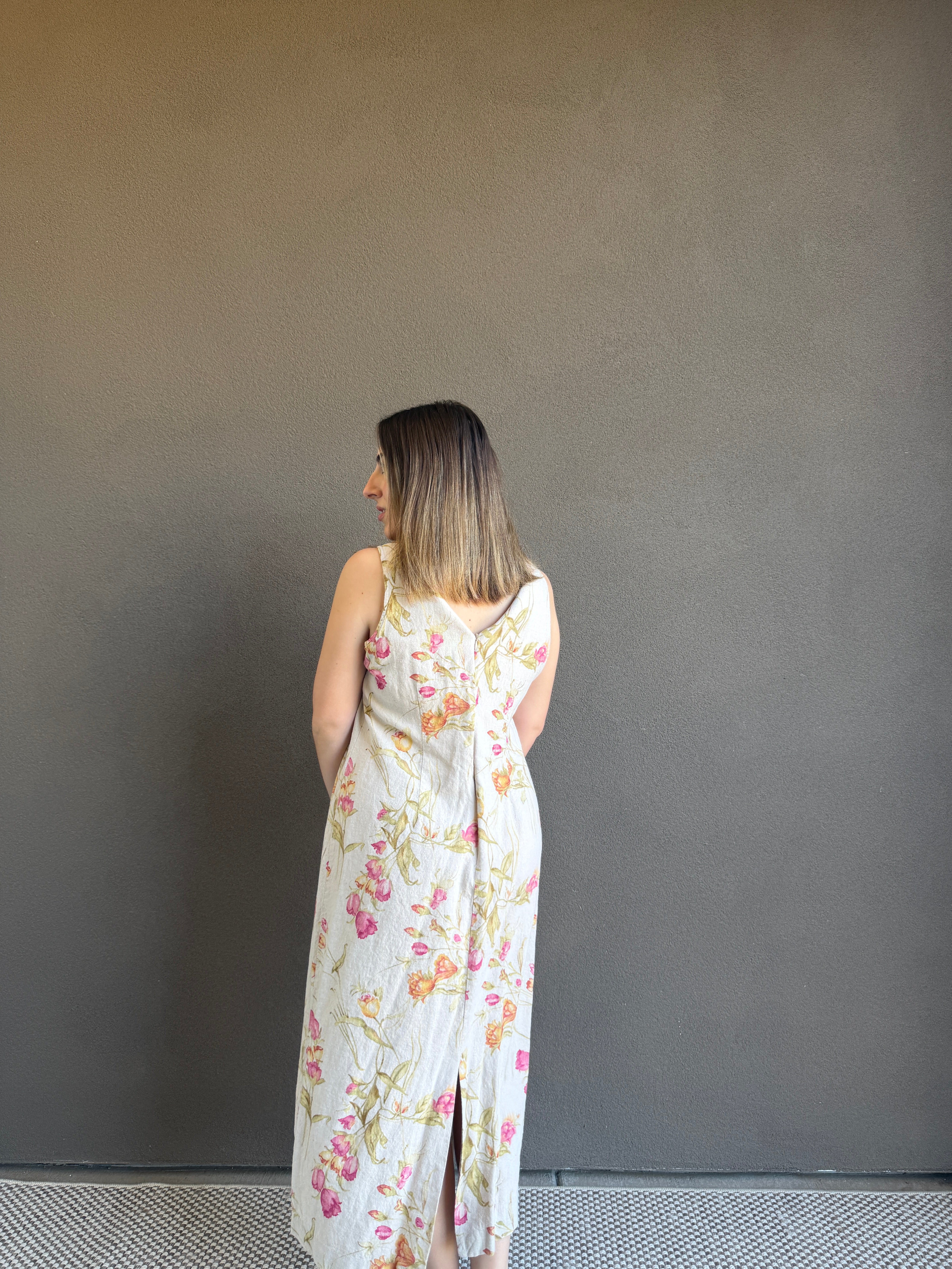 Vintage Floral Midi Dress (12P)