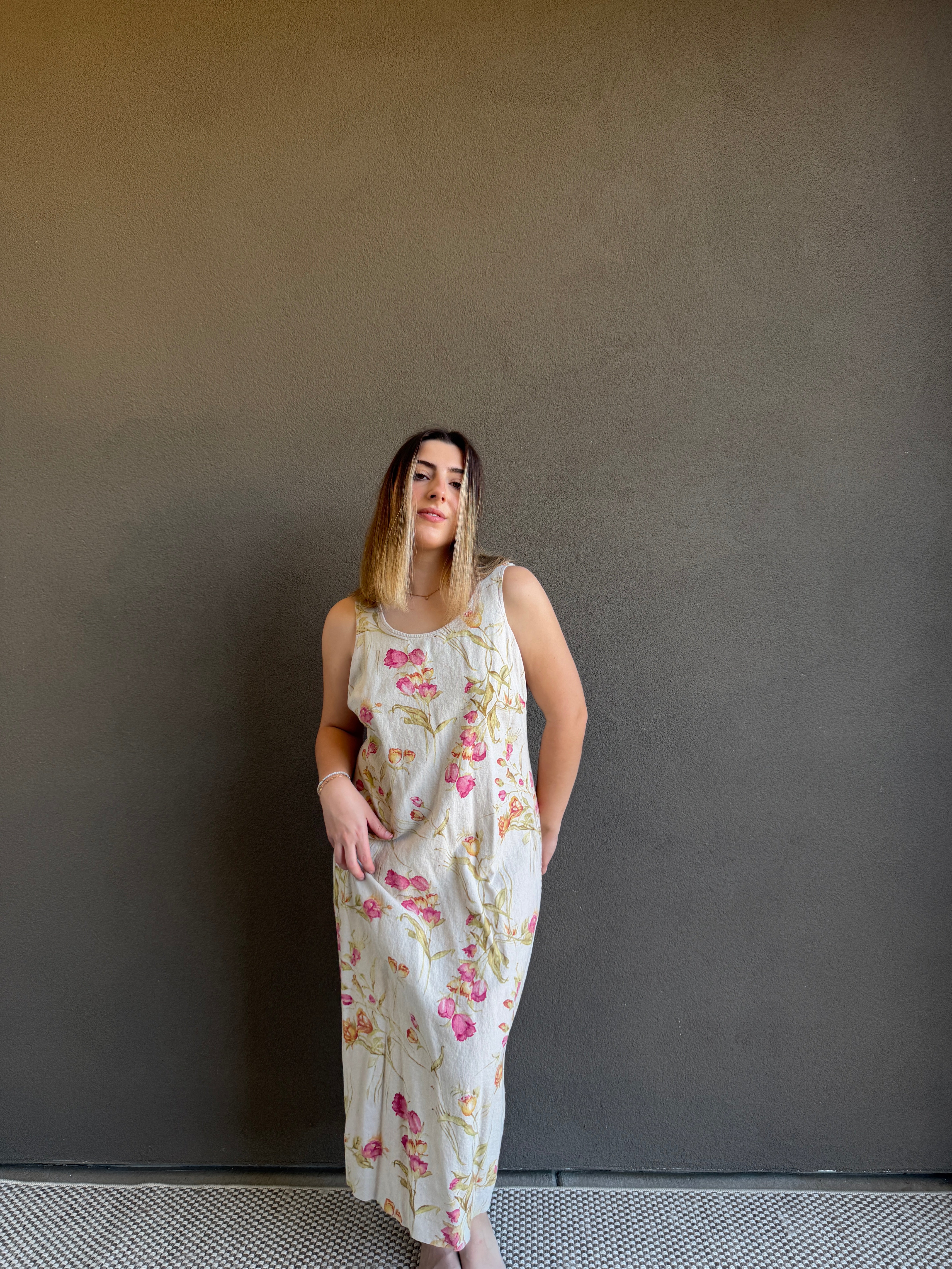 Vintage Floral Midi Dress (12P)