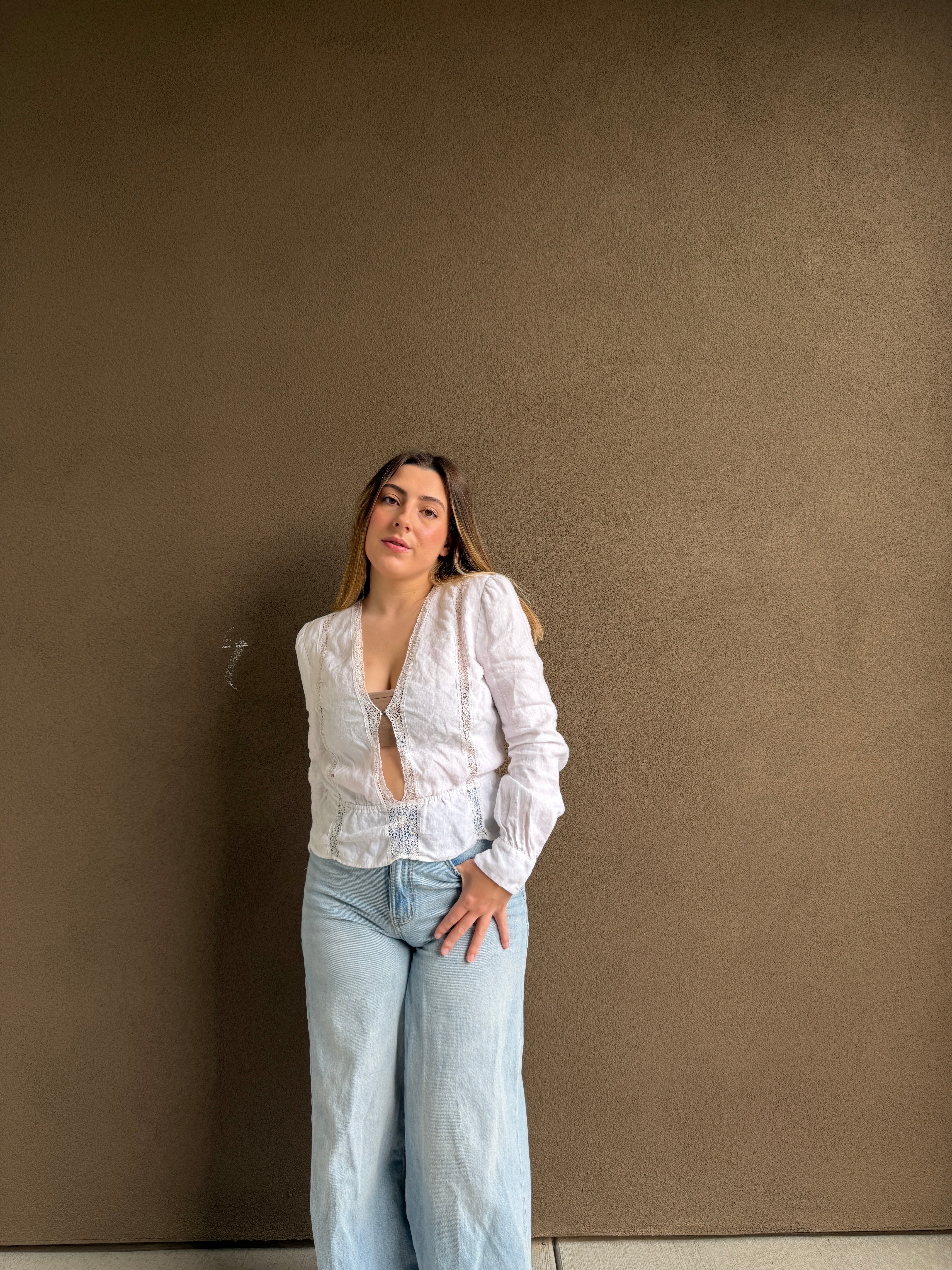 Reformation Linen Blouse (M)