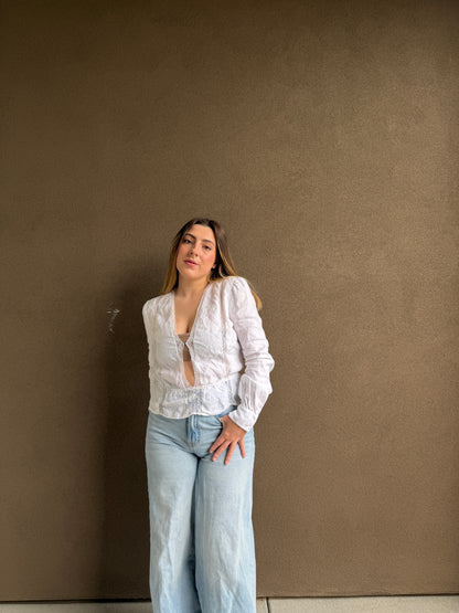 Reformation Linen Blouse (M)