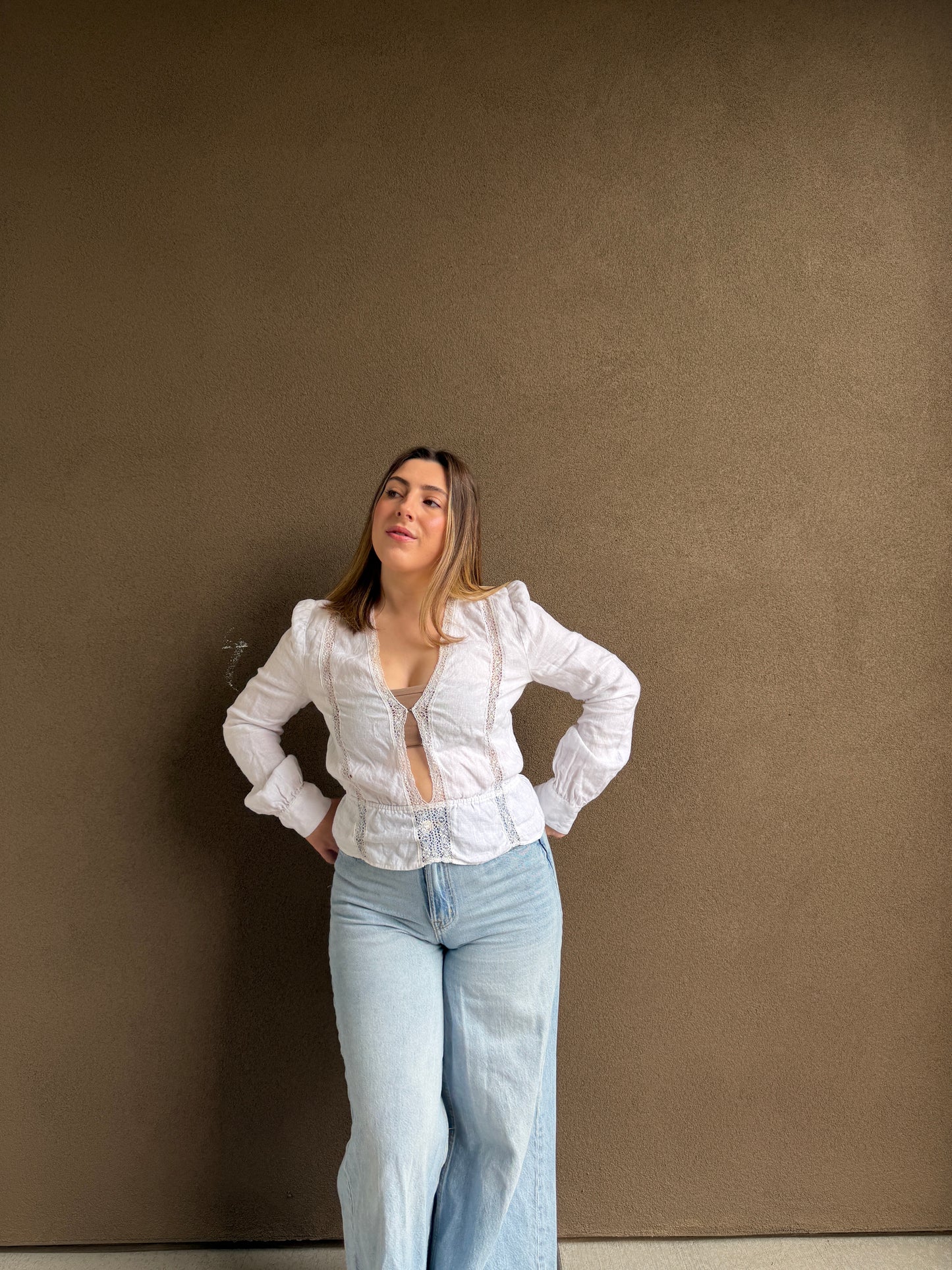 Reformation Linen Blouse (M)