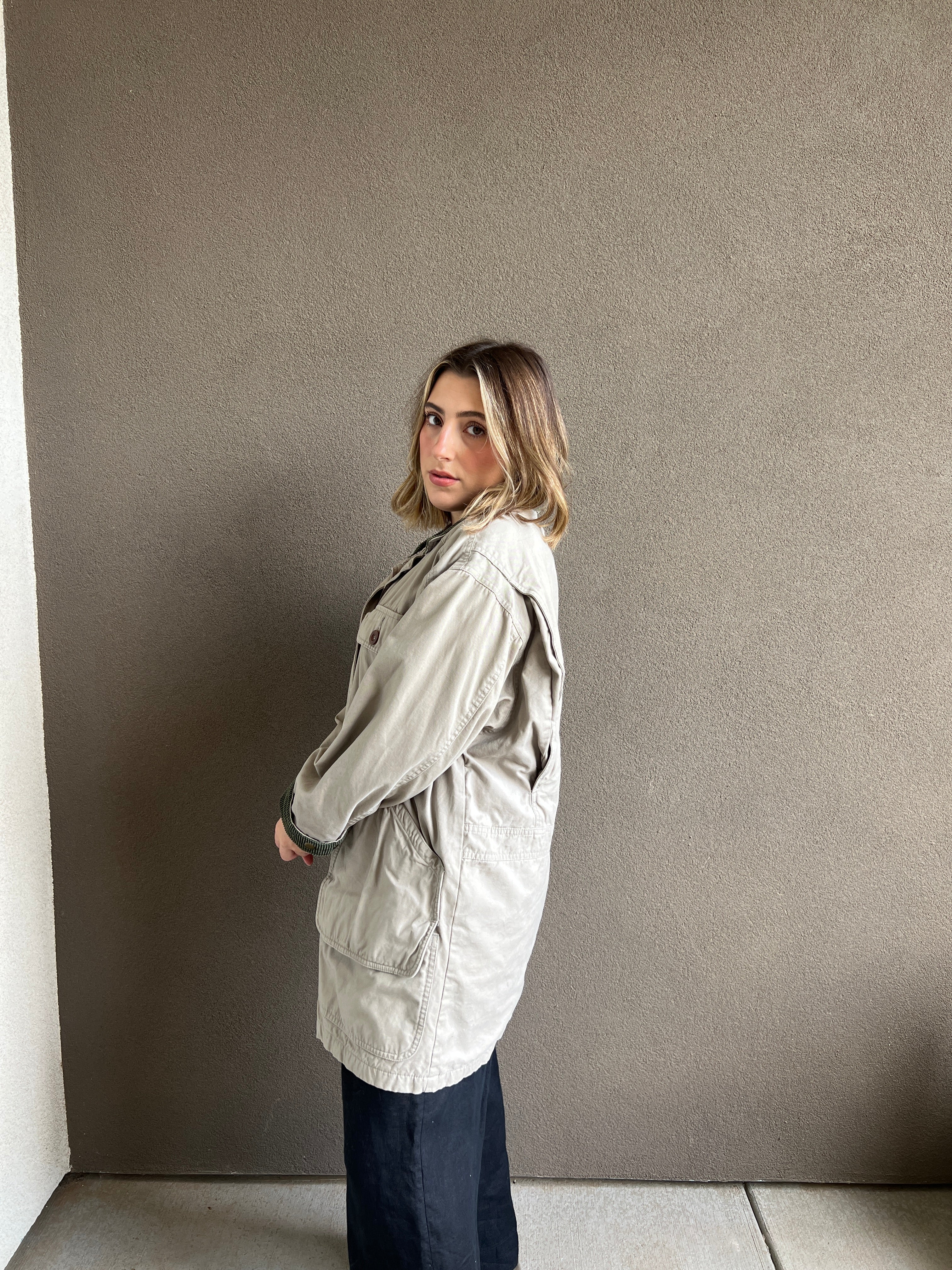 Vintage Flannel Lined Chore Coat (S)