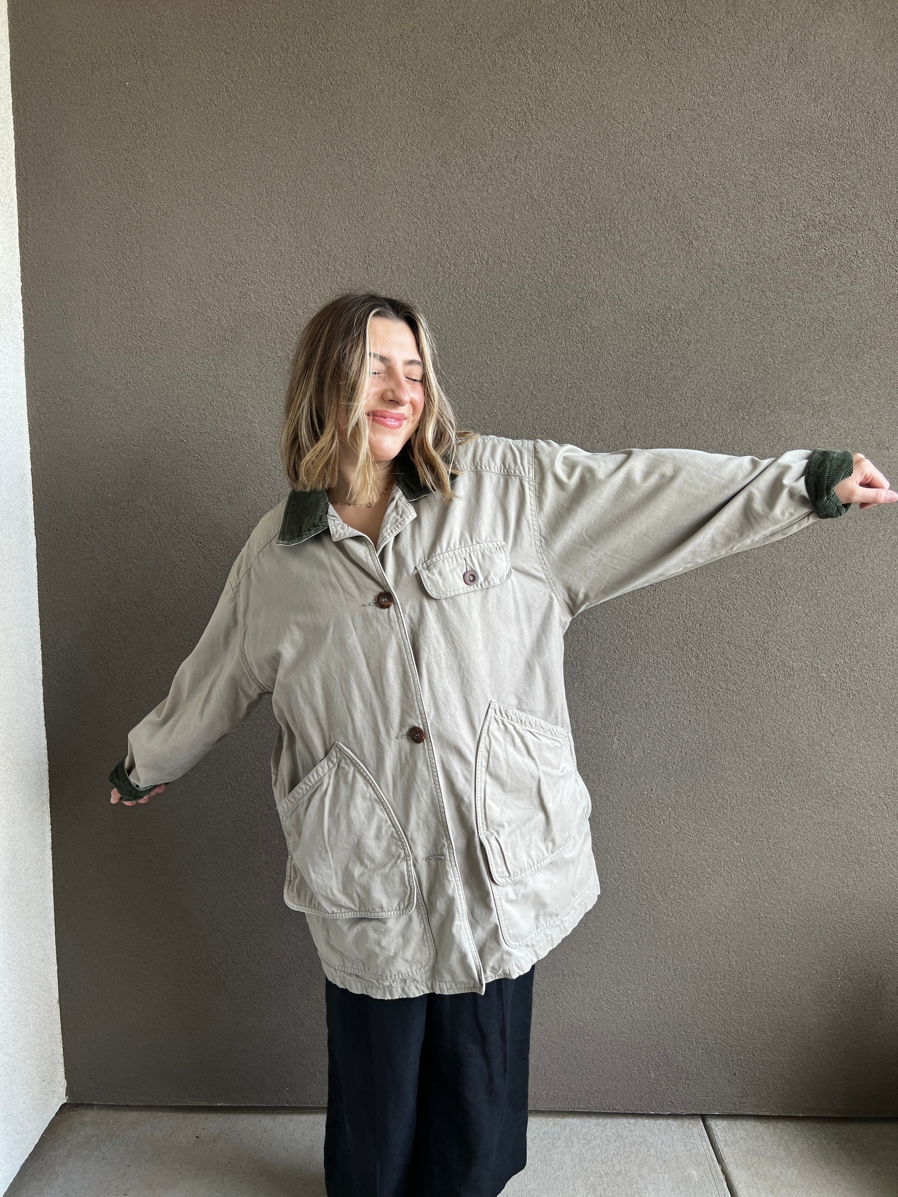 Vintage Flannel Lined Chore Coat (S)