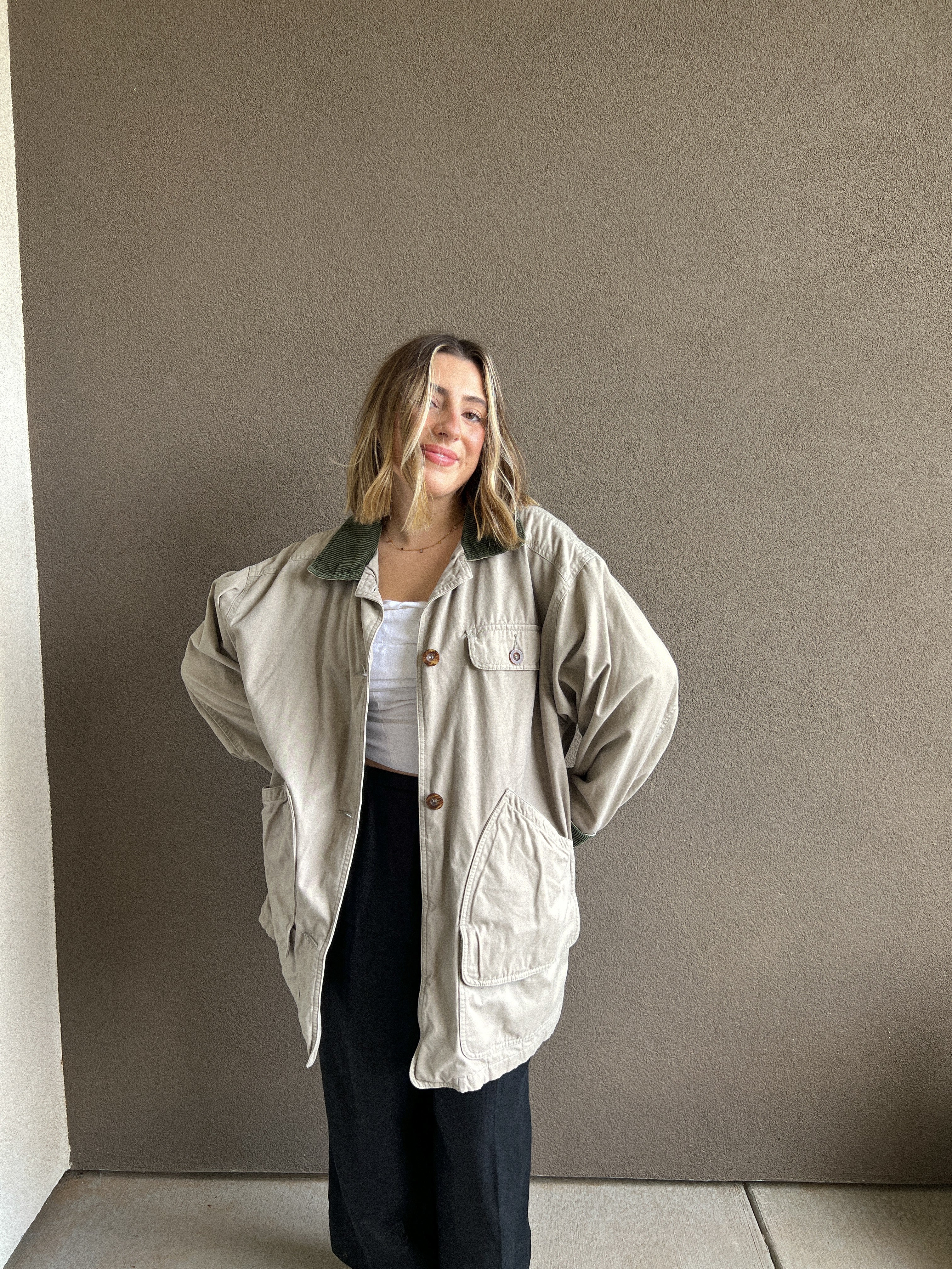 Vintage Flannel Lined Chore Coat (S)