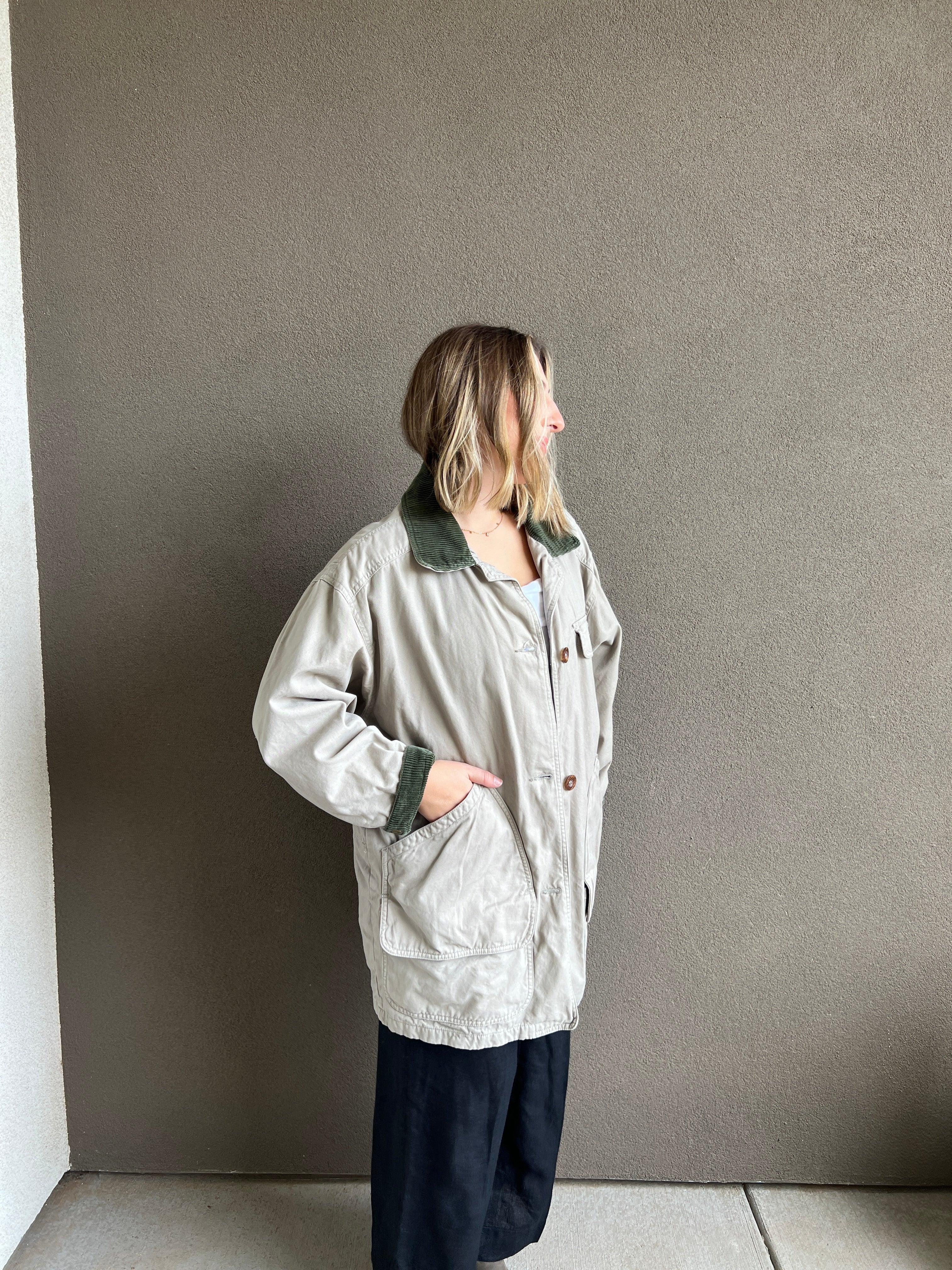 Vintage Flannel Lined Chore Coat (S)