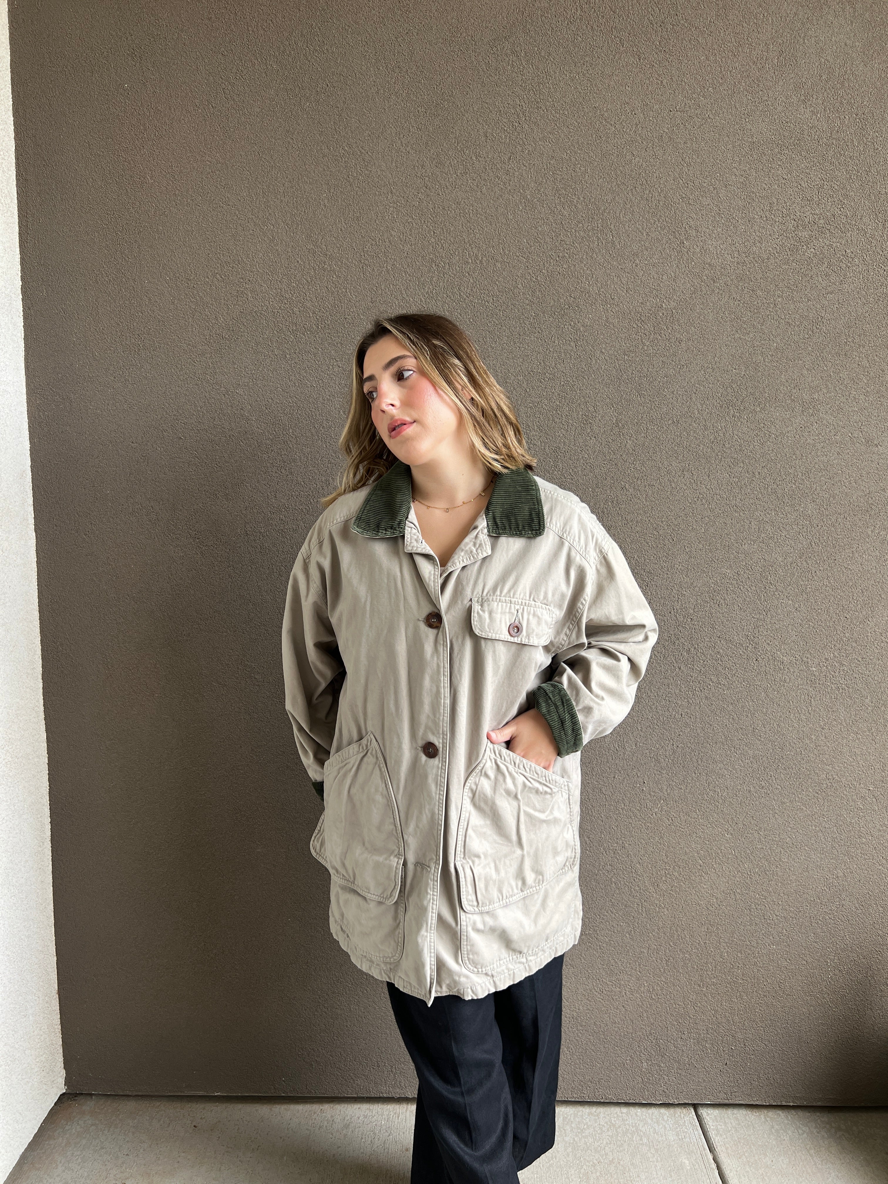 Vintage Flannel Lined Chore Coat (S)