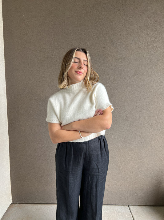 Lambswool + Alpaca Sweater Tee (L)