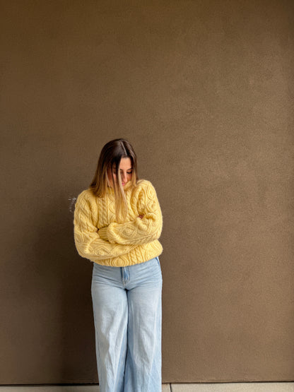 Vintage Sunshine Cable Knit (M)