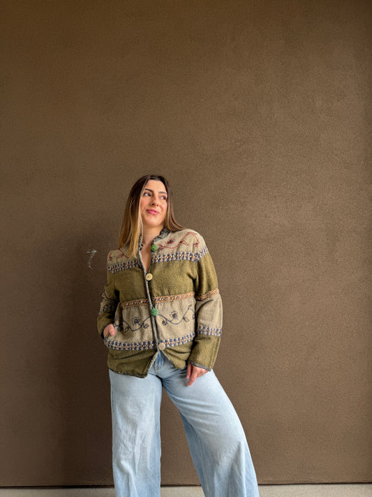 Embroidered Shacket (M)