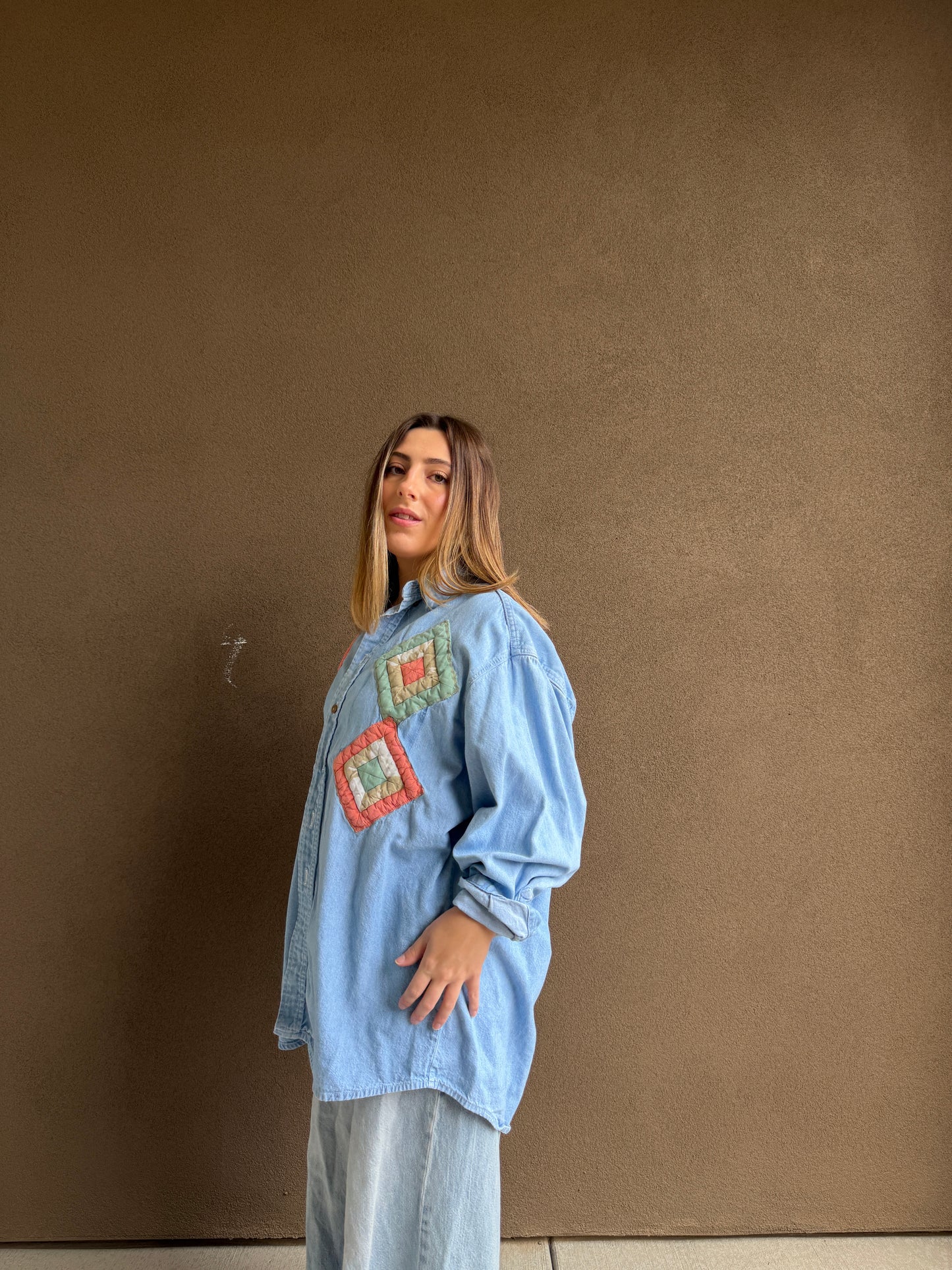 Quilted Denim Shirt (XL)