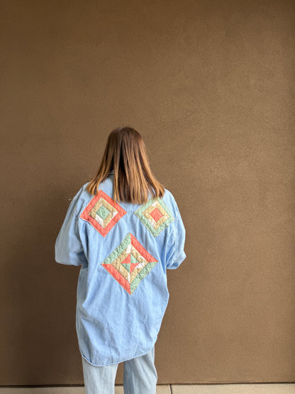 Quilted Denim Shirt (XL)