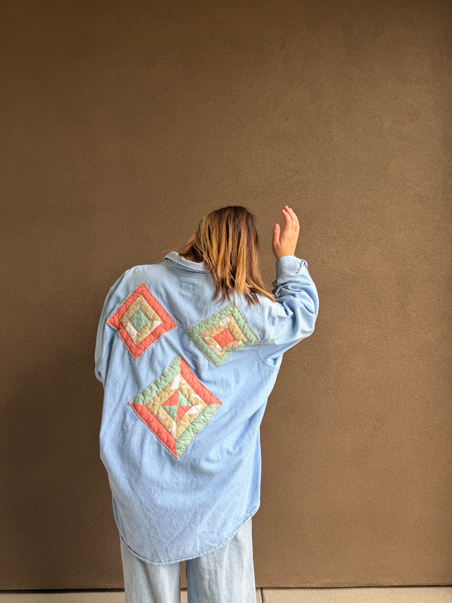 Quilted Denim Shirt (XL)