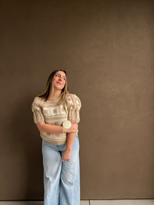 Handknit Silk Blend Top (S)