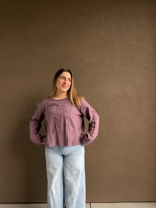 Purple Linen Blouse (LP)