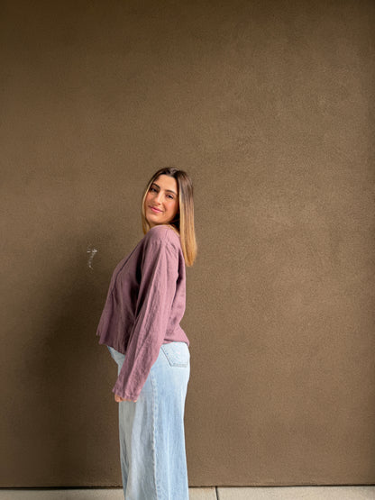 Purple Linen Blouse (LP)