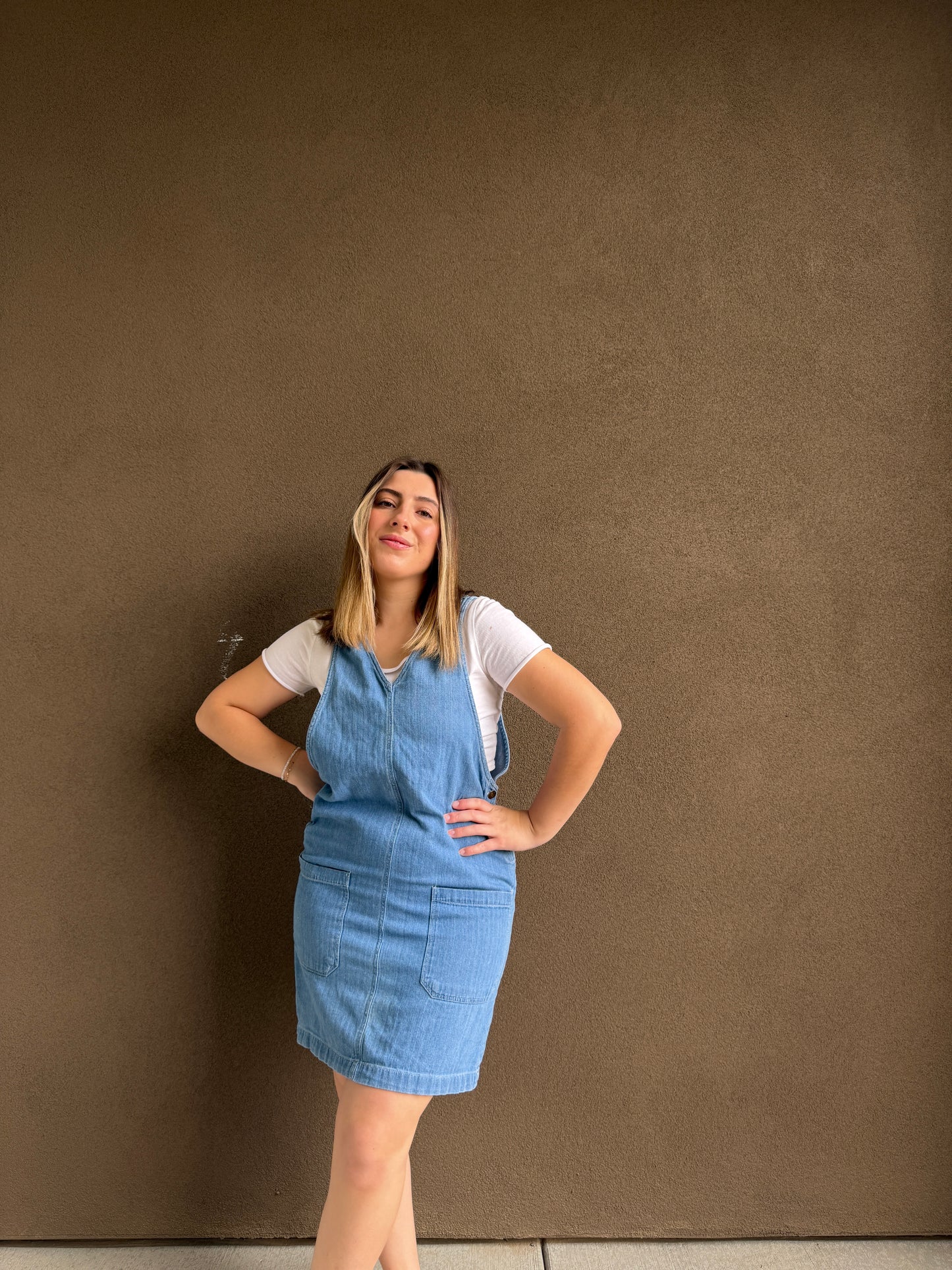 Denim Jumper Dress (M)