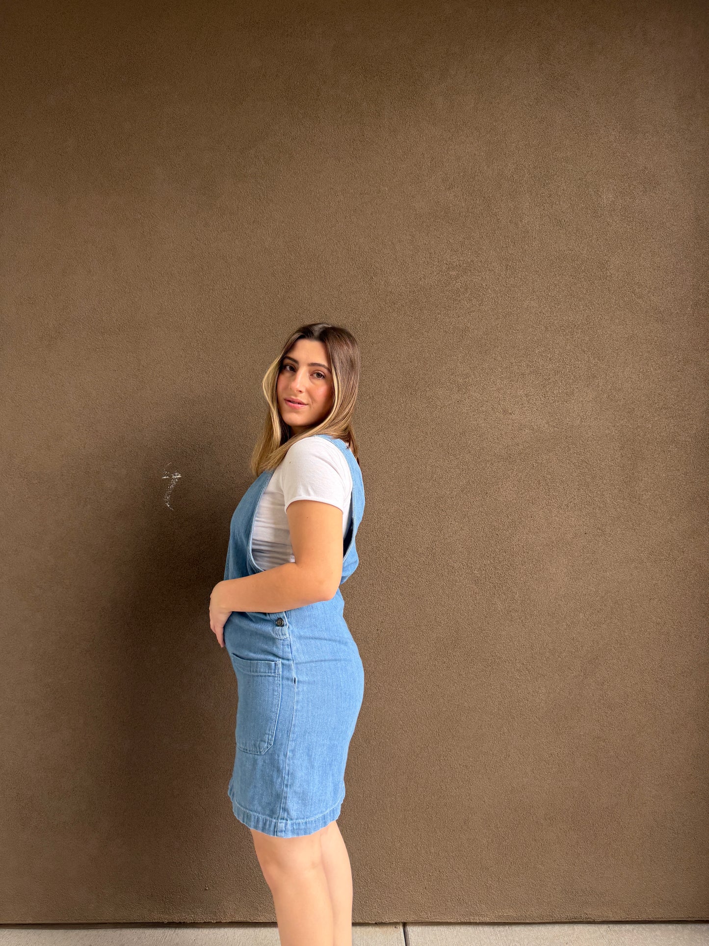 Denim Jumper Dress (M)