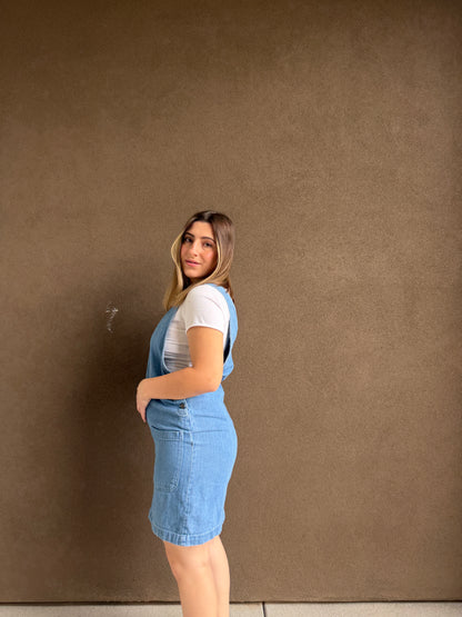 Denim Jumper Dress (M)
