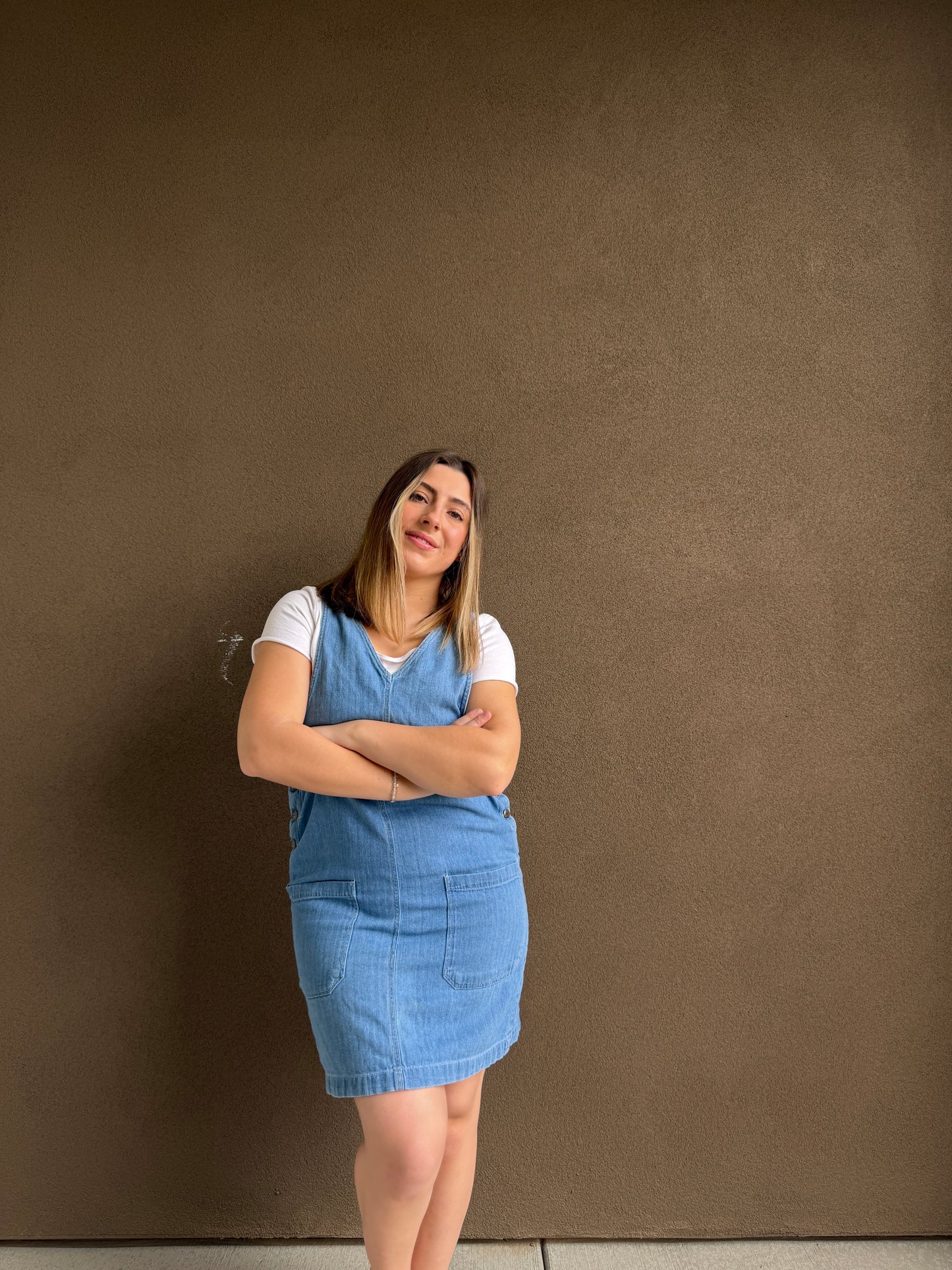 Denim Jumper Dress (M)