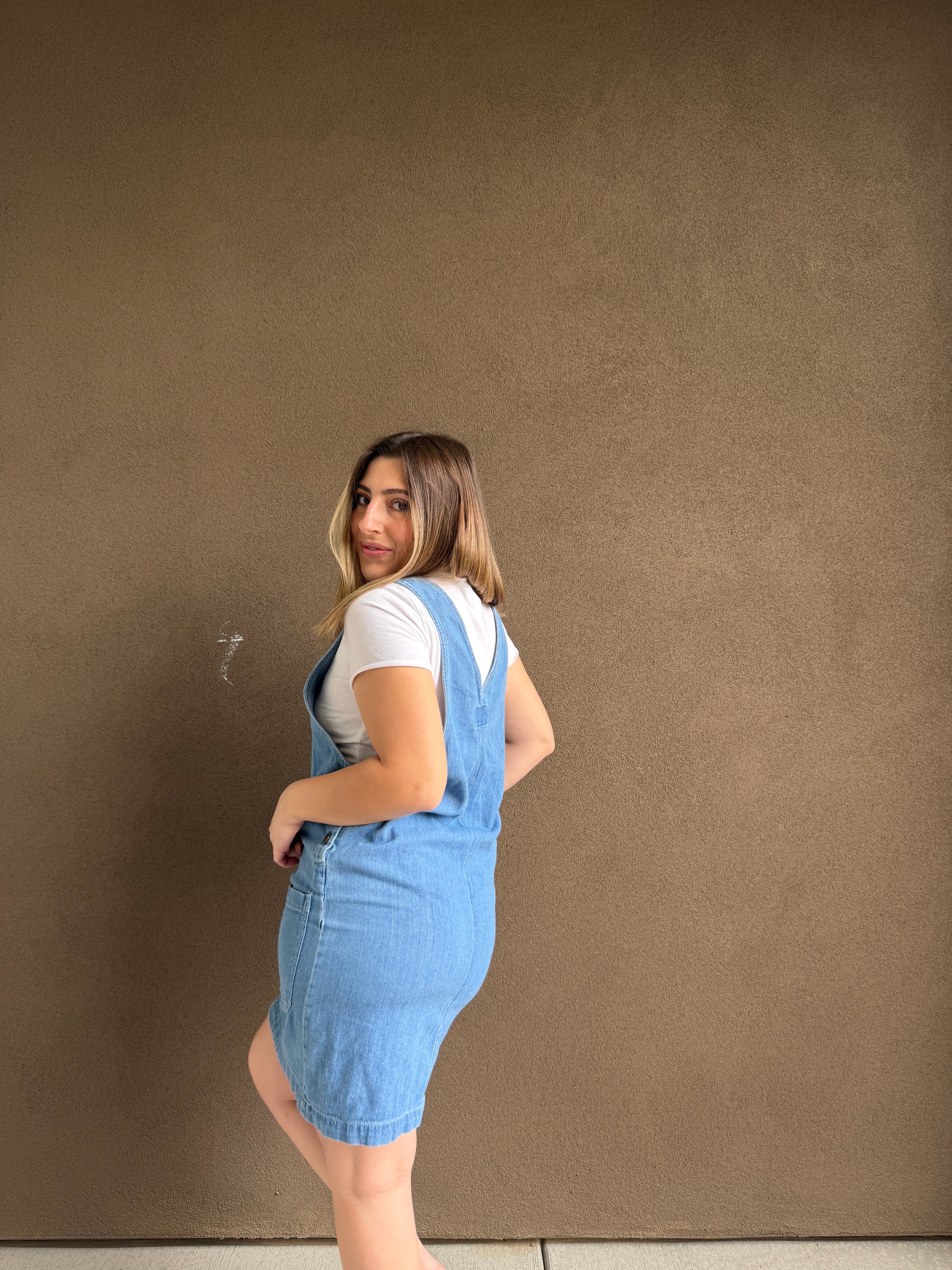 Denim Jumper Dress (M)