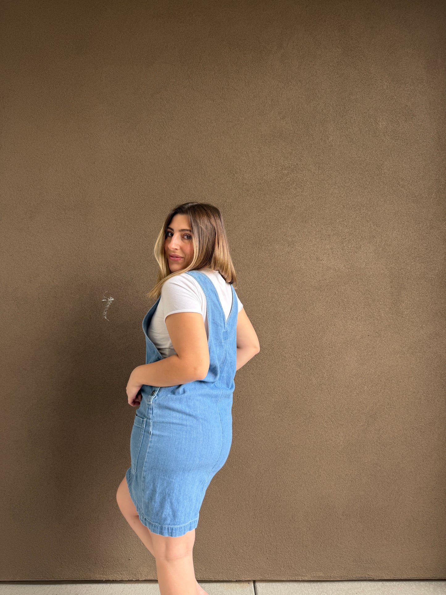 Denim Jumper Dress (M)