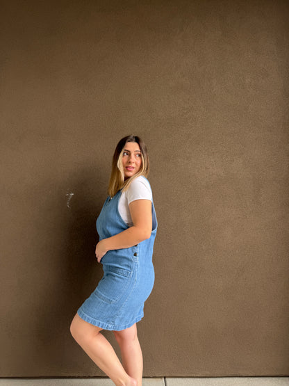 Denim Jumper Dress (M)