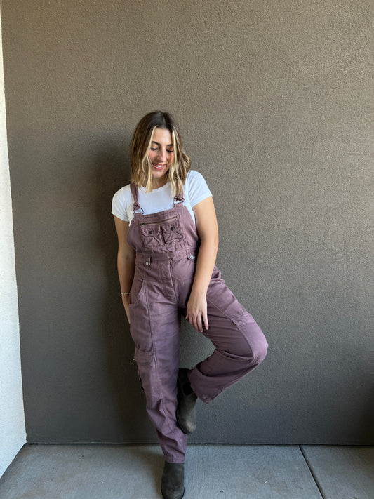 Vintage Mauve Overalls (L)