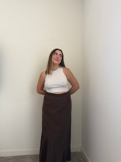 Brown Gauze Skirt (1X)